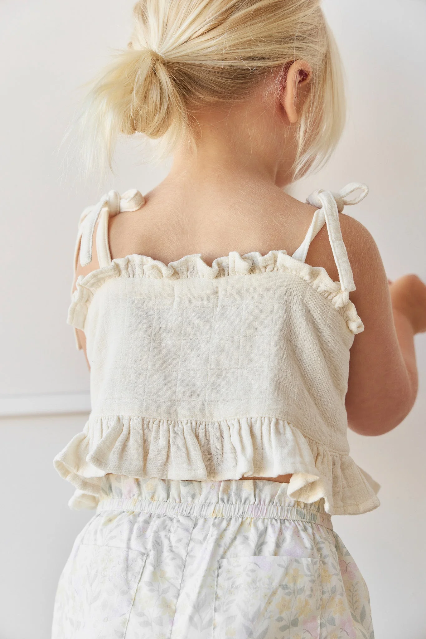 Organic Cotton Muslin Mirabel Top - Parchment - Image 5