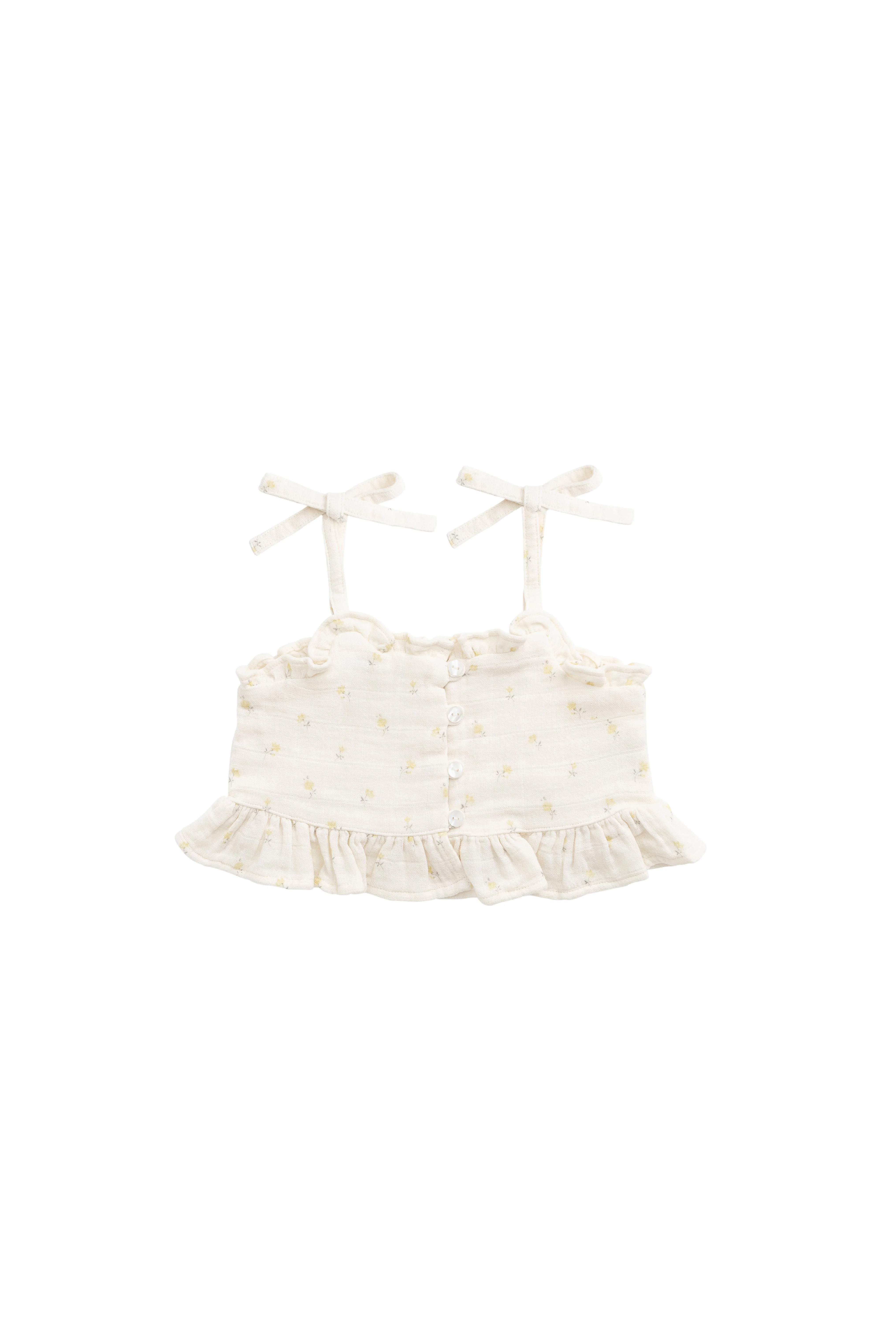 Organic Cotton Muslin Mirabel Top - Vintage Ditsy - Image 2