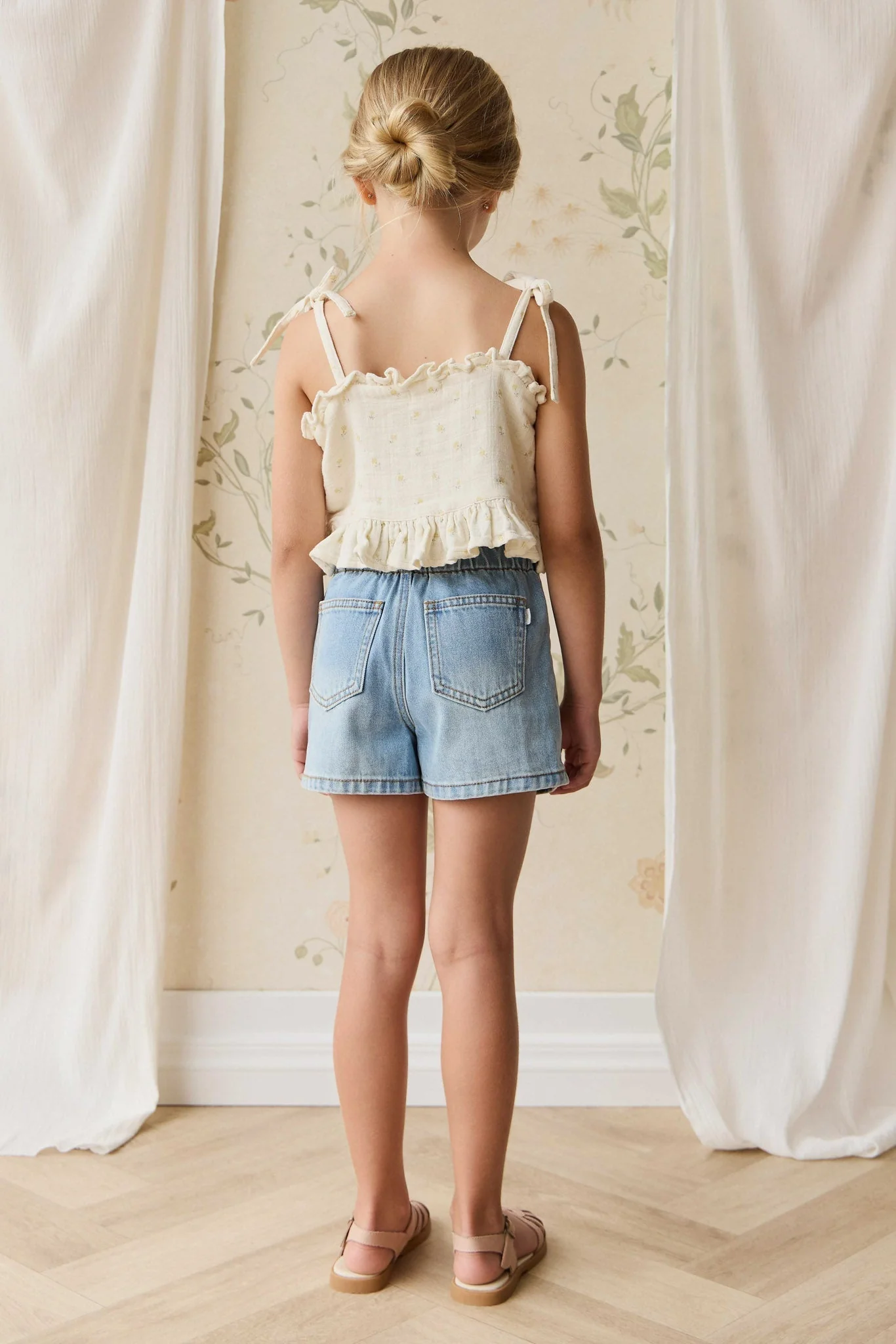 Organic Cotton Muslin Mirabel Top - Vintage Ditsy - Image 4