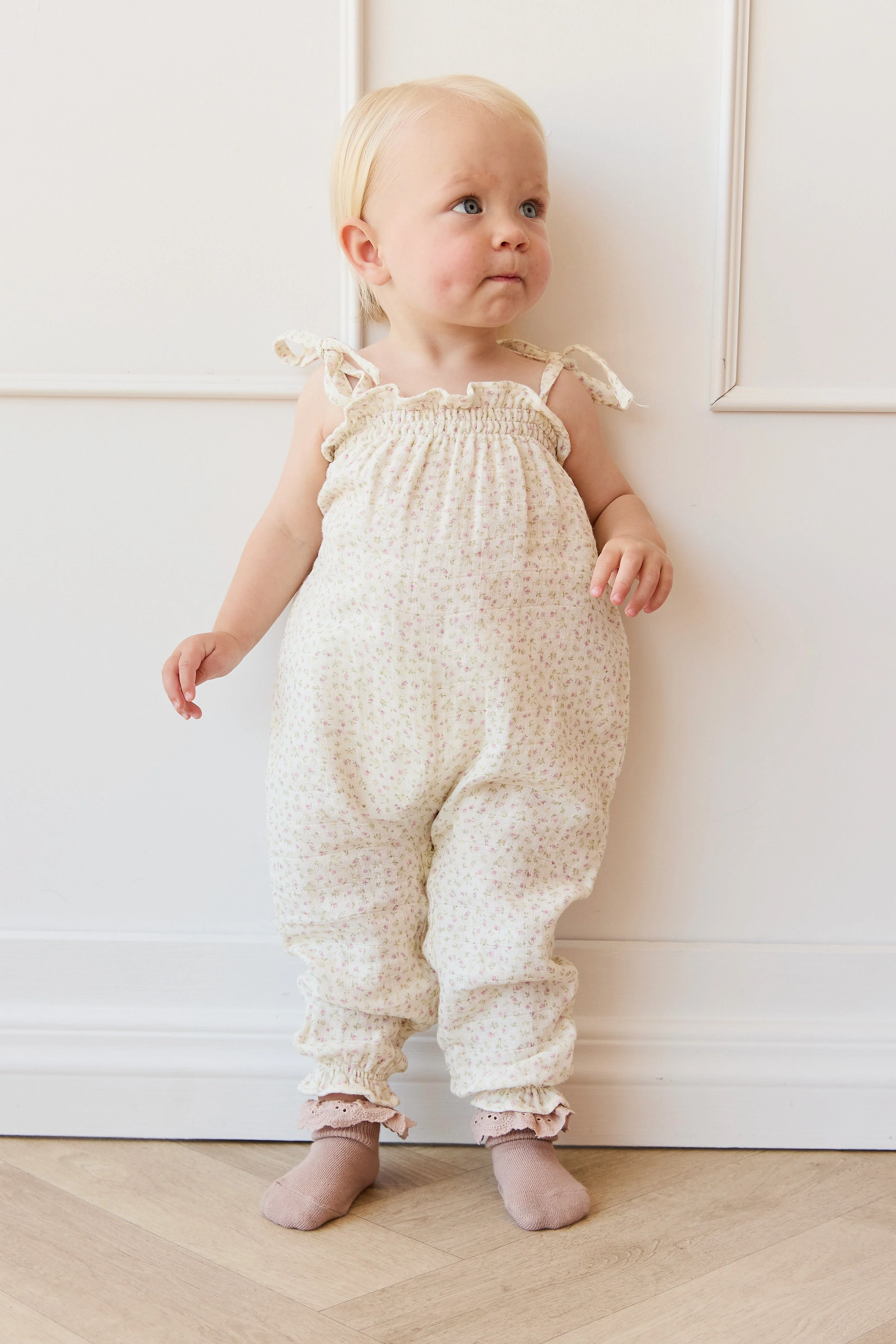 Organic Cotton Muslin Myla Jumpsuit - Pippa Pink - Image 3