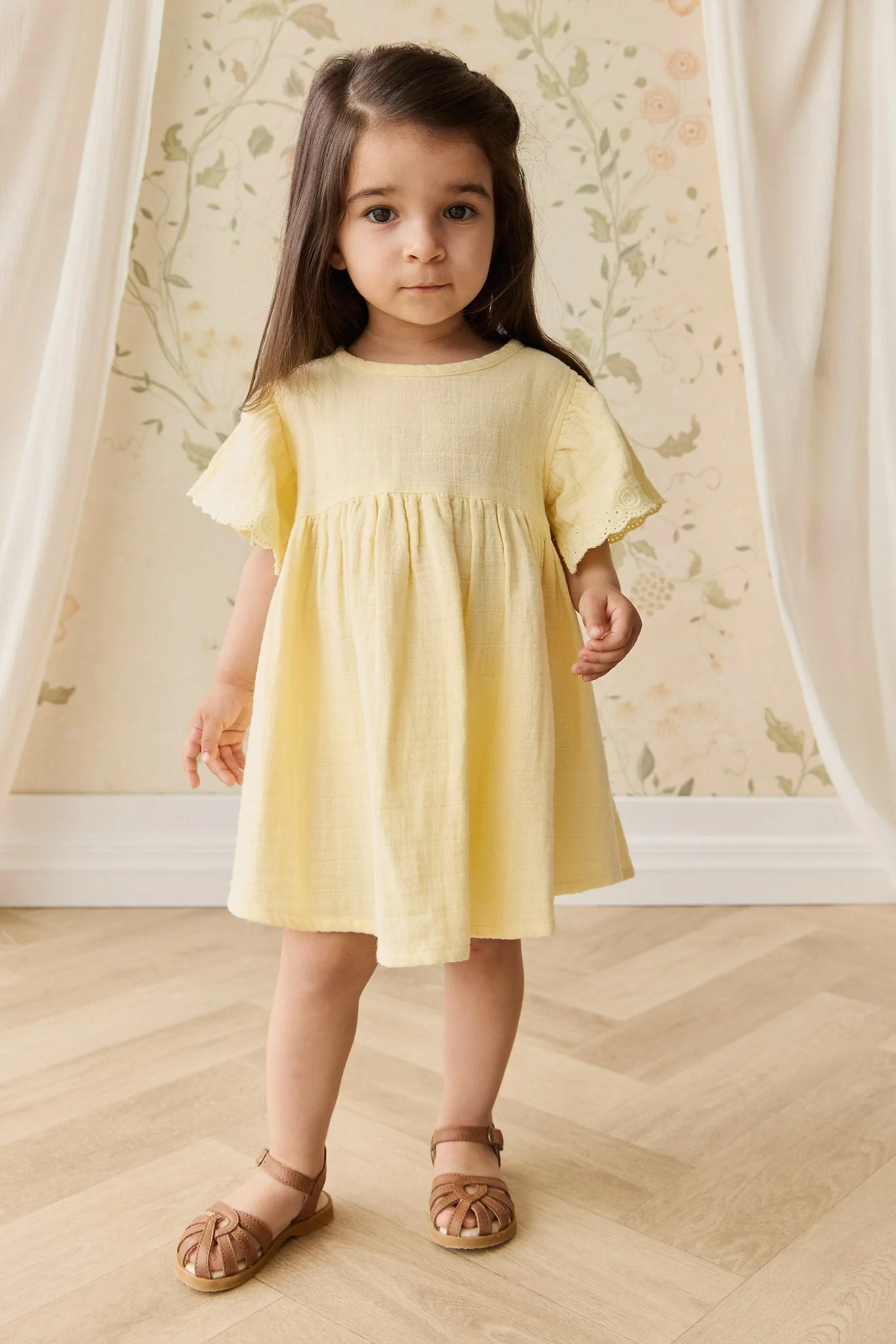 Organic Cotton Muslin Phillipa Dress - Sunshine - Image 11