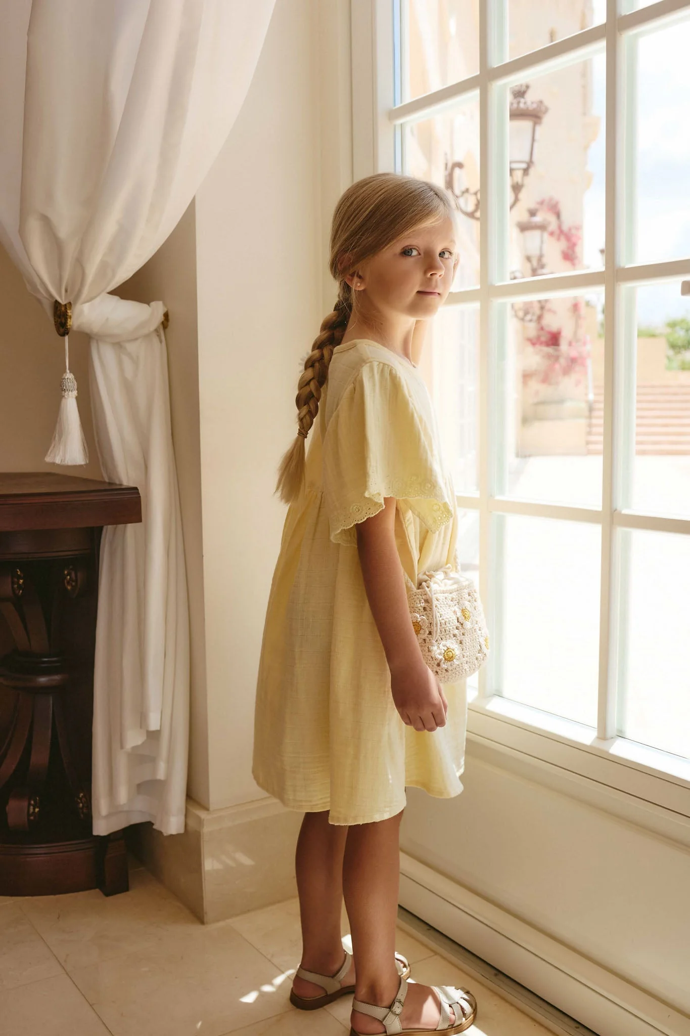 Organic Cotton Muslin Phillipa Dress - Sunshine - Image 9