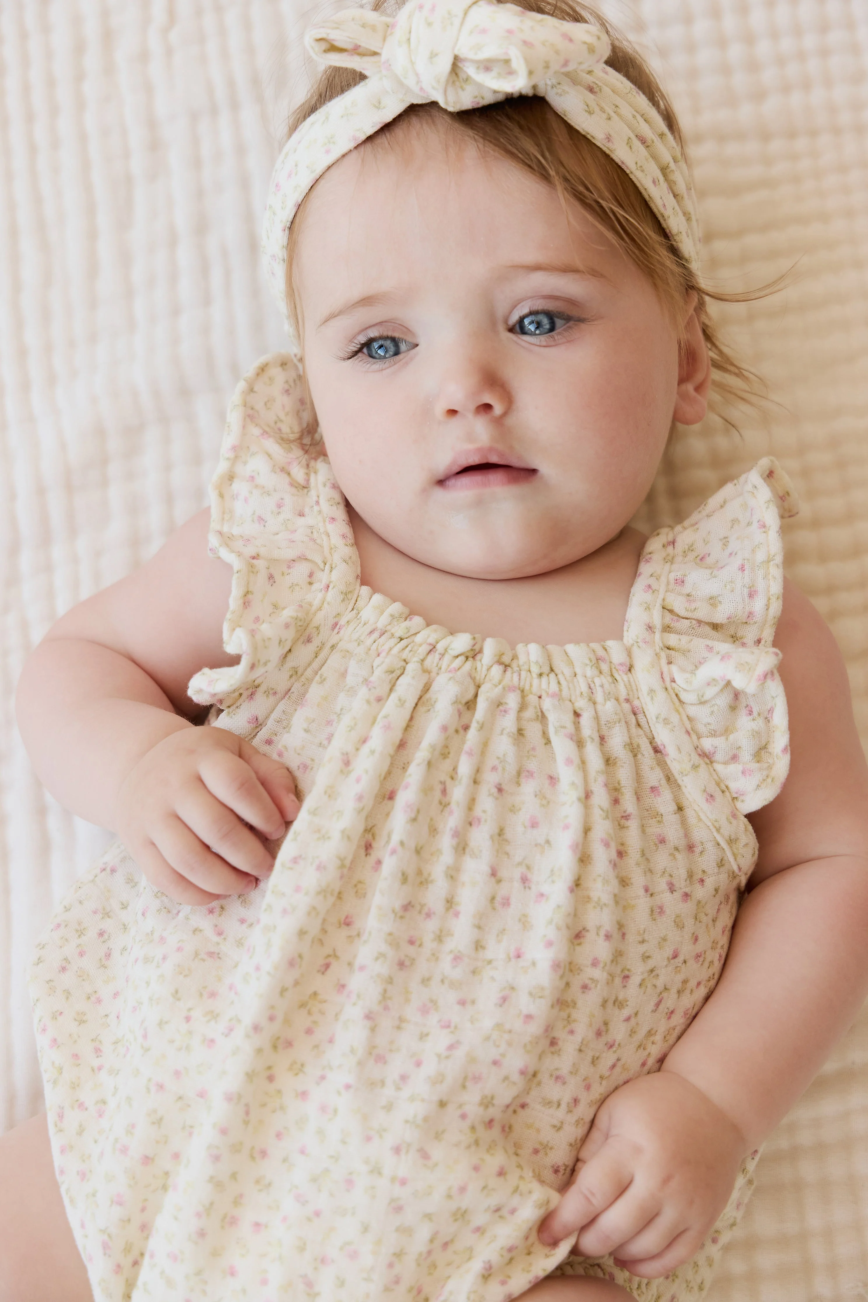 Organic Cotton Muslin Tiana Playsuit - Pippa Pink - Image 4