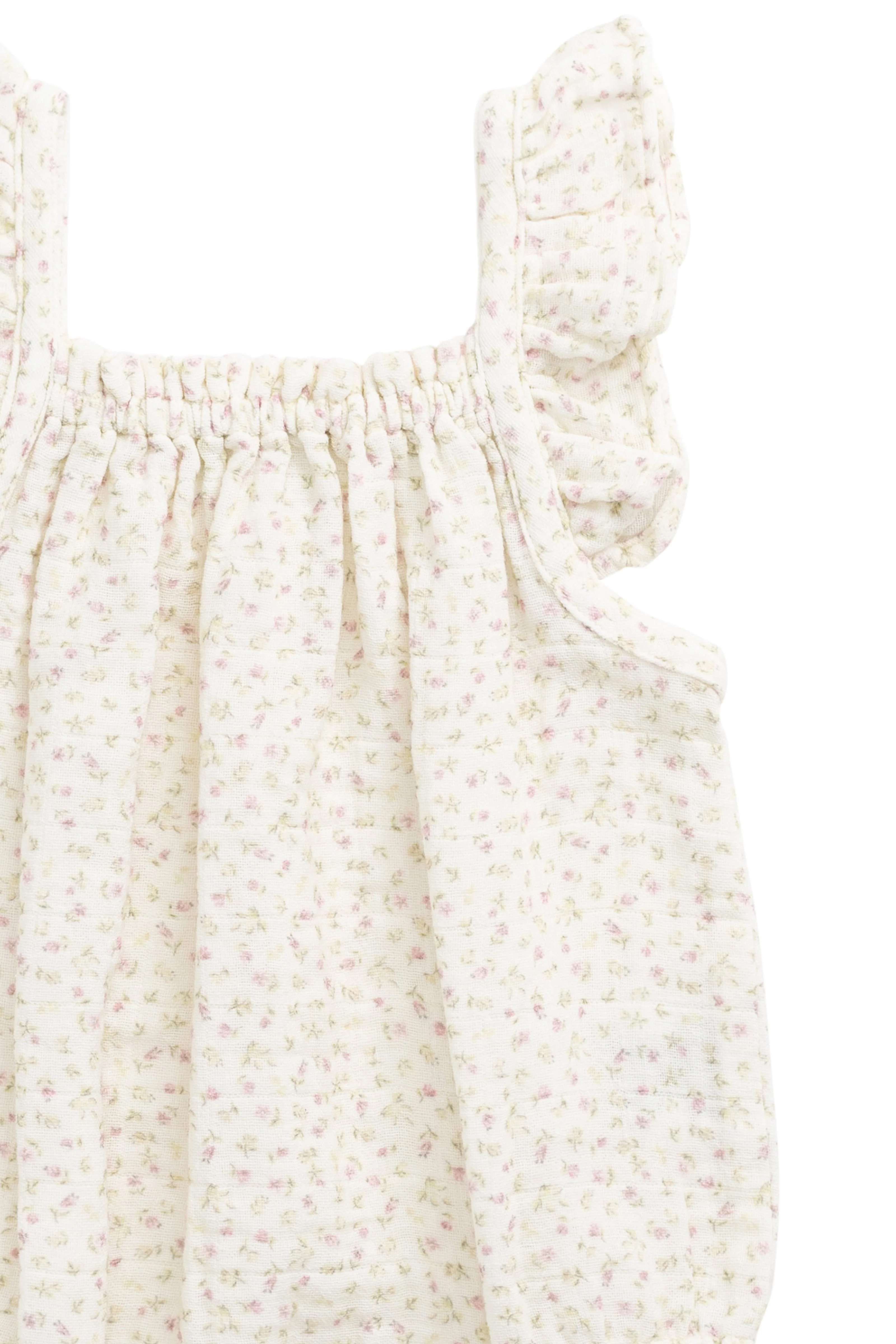 Organic Cotton Muslin Tiana Playsuit - Pippa Pink - Image 5