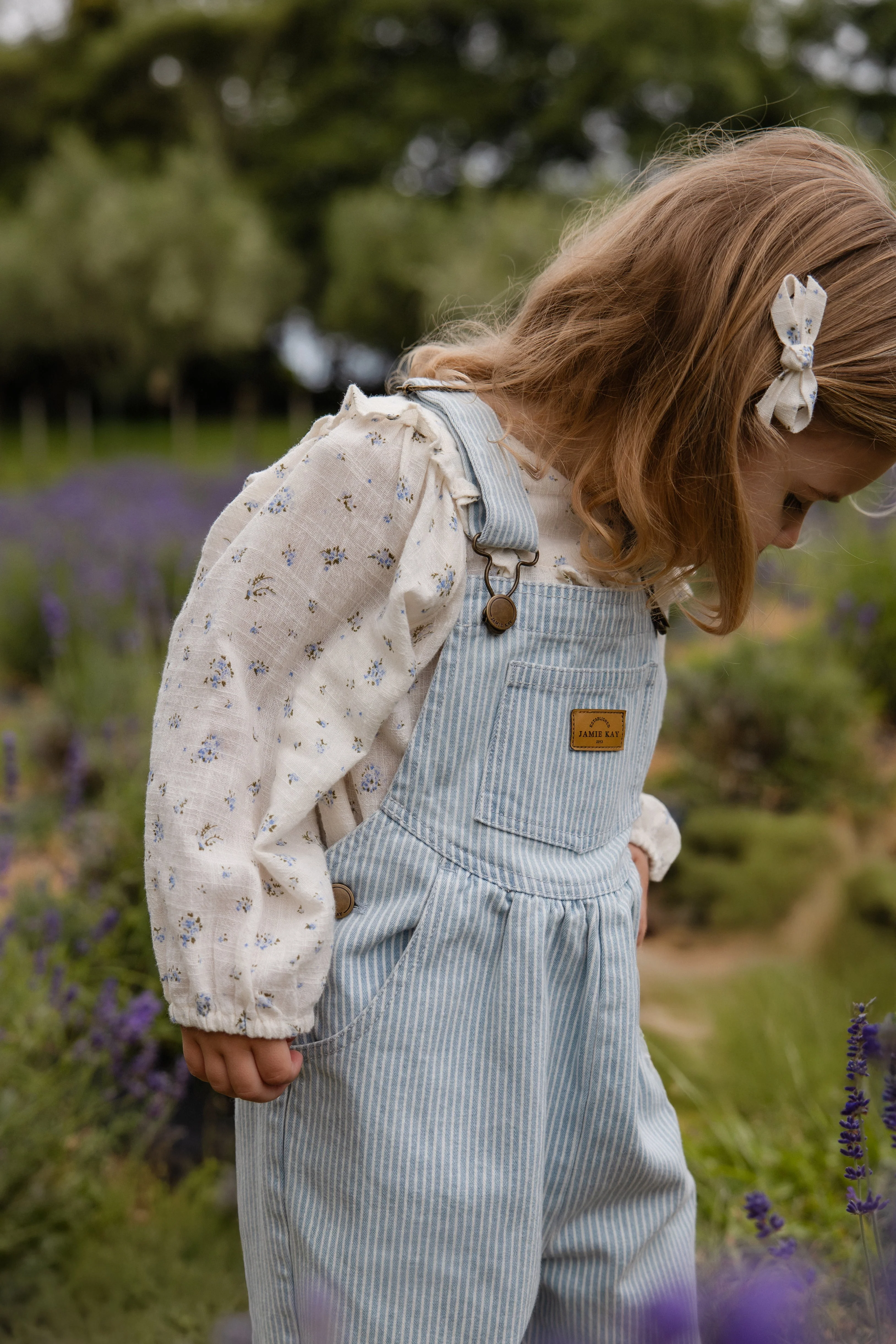 Organic Cotton Nathalie Blouse - Juniper Fields Blue - Image 11