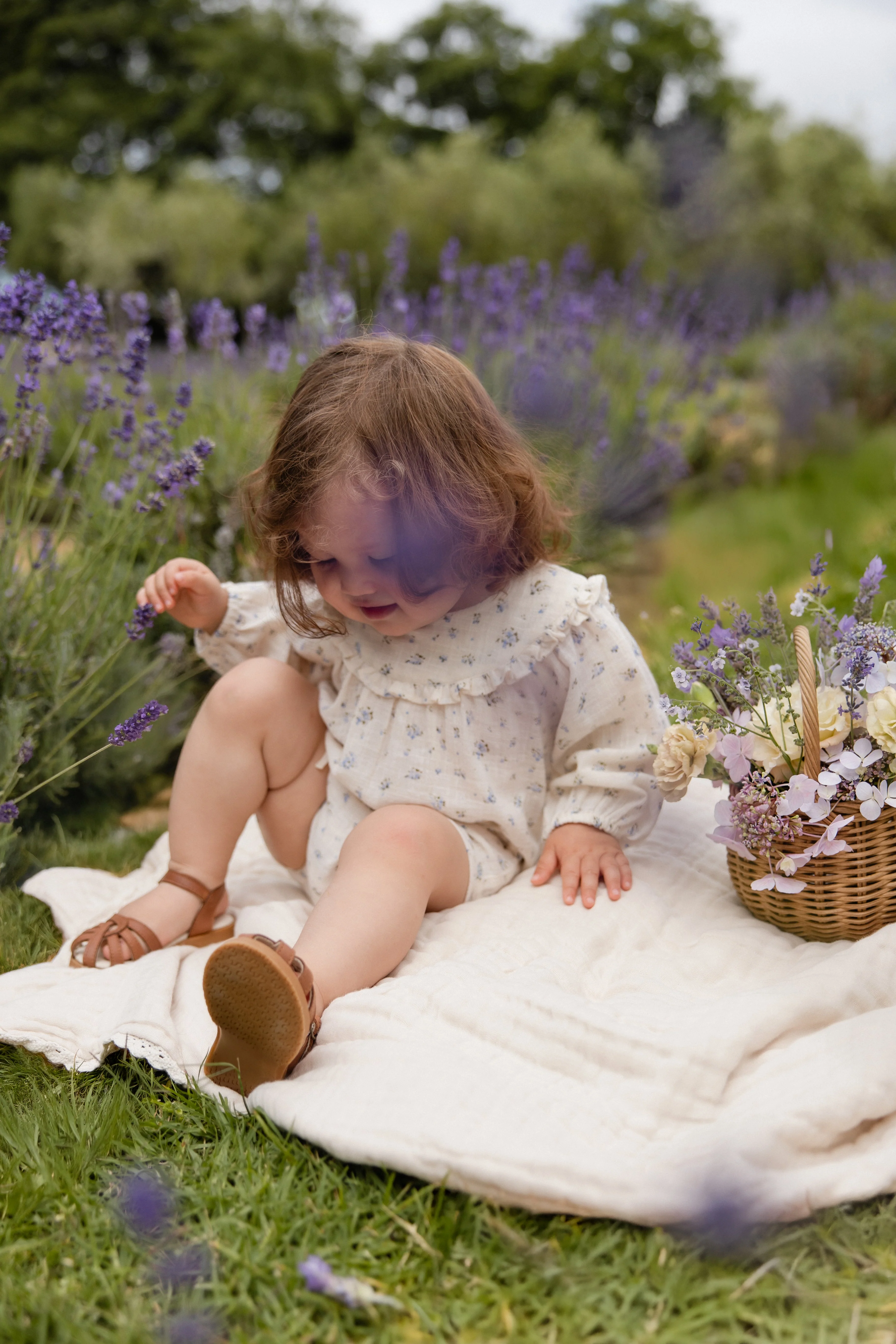 Organic Cotton Nathalie Blouse - Juniper Fields Blue - Image 17