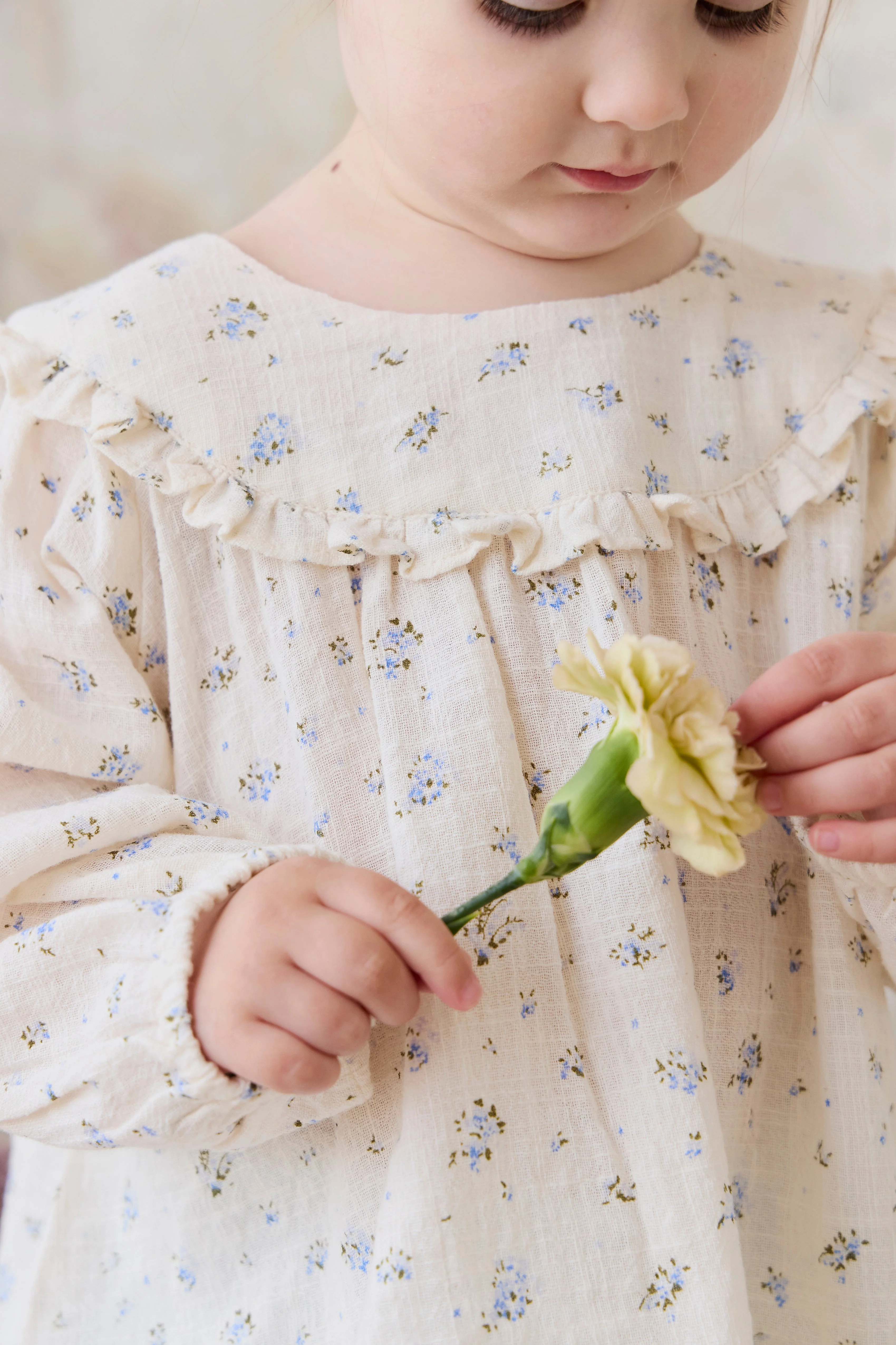 Organic Cotton Nathalie Blouse - Juniper Fields Blue - Image 4