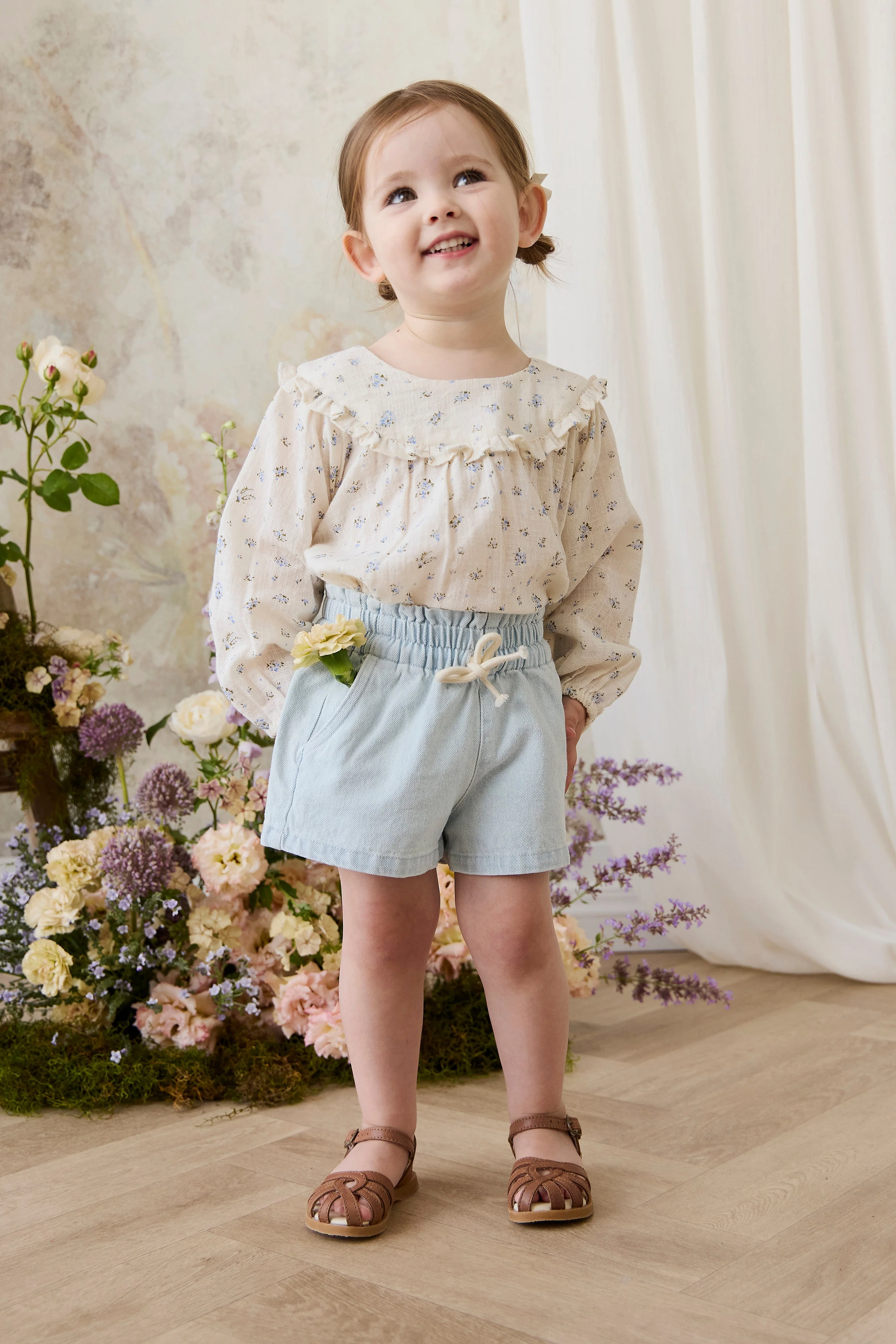 Organic Cotton Nathalie Blouse - Juniper Fields Blue - Image 5