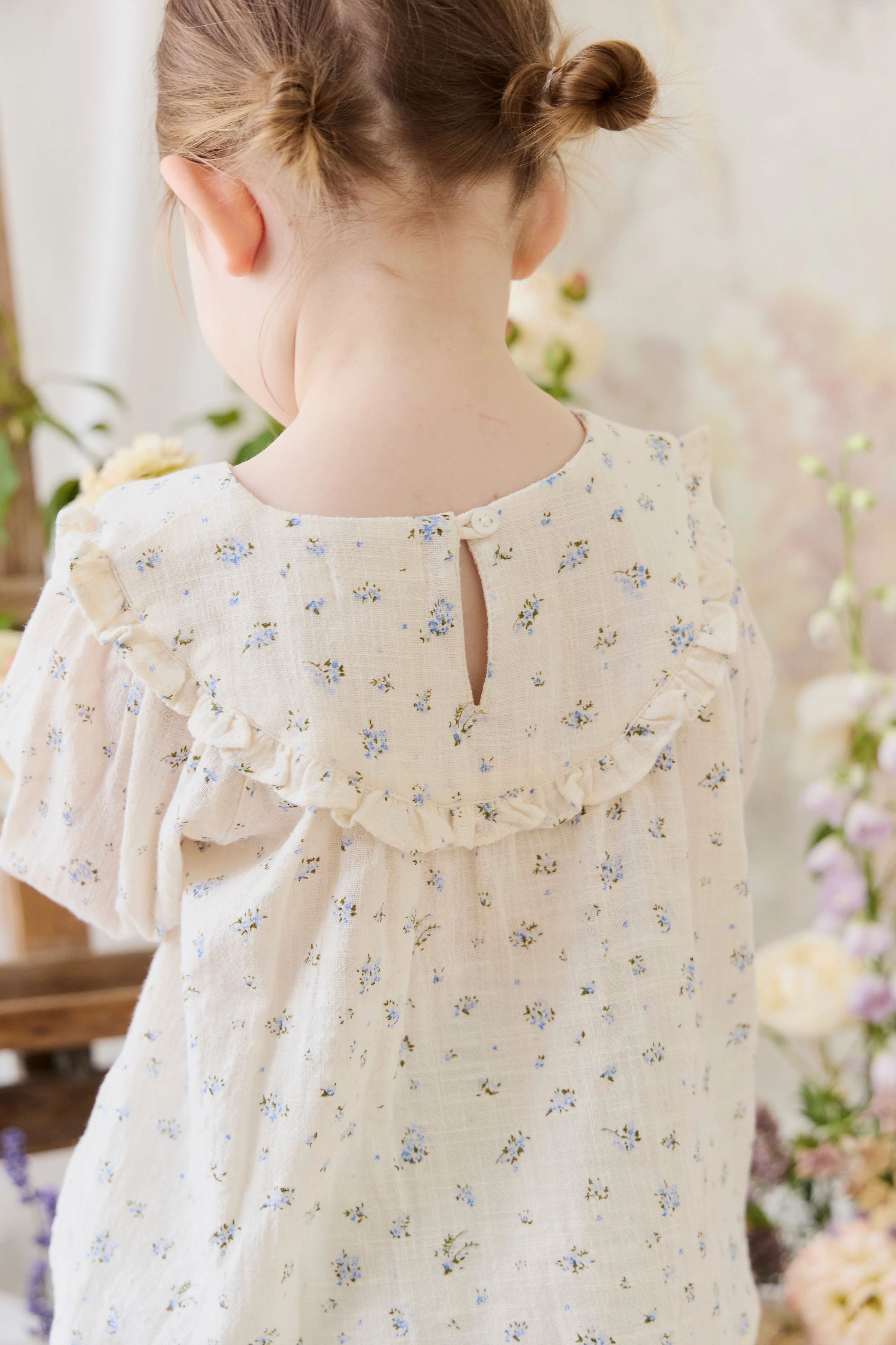 Organic Cotton Nathalie Blouse - Juniper Fields Blue - Image 7