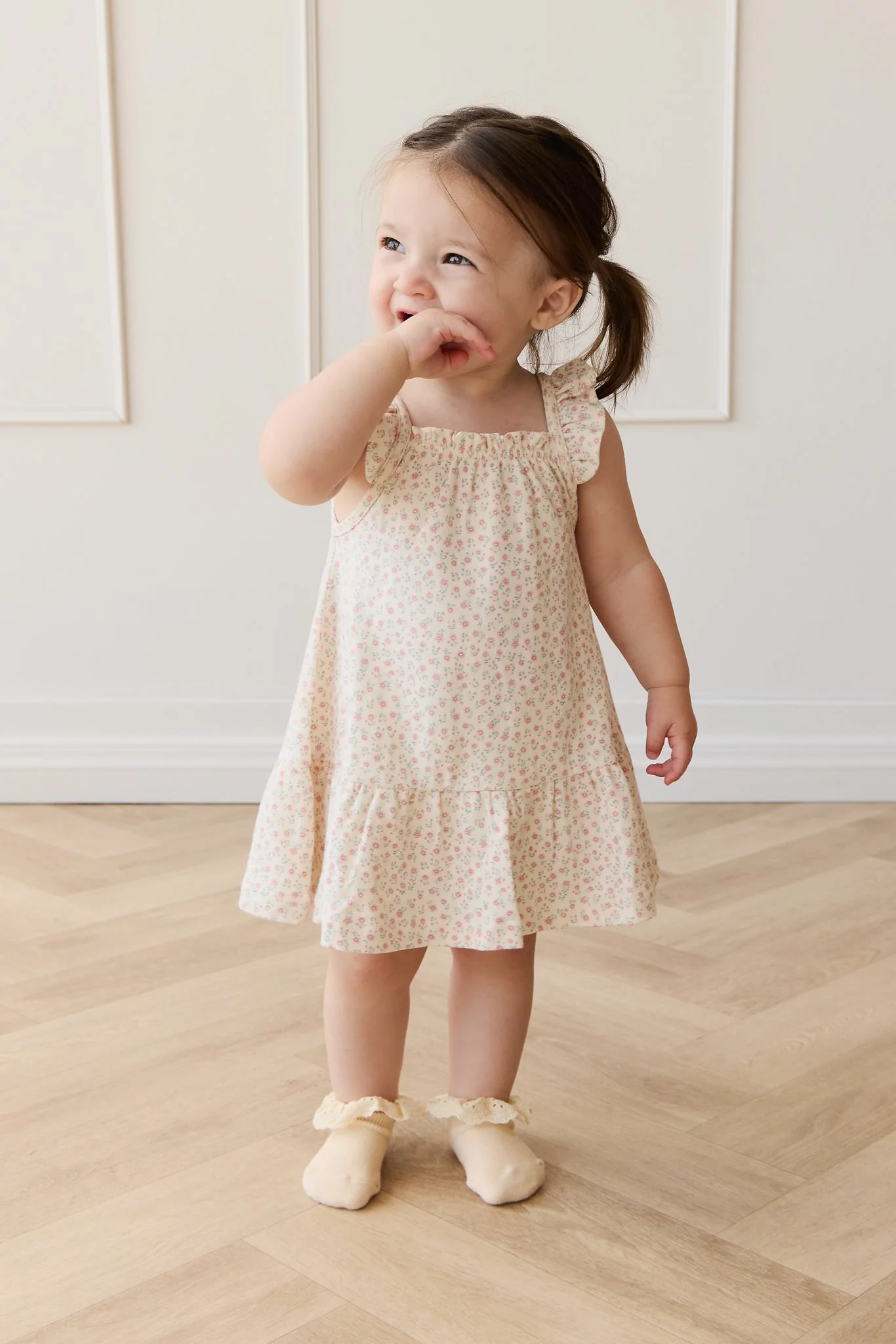 Organic Cotton Nelly Dress - Posy Garden Pink - Image 3