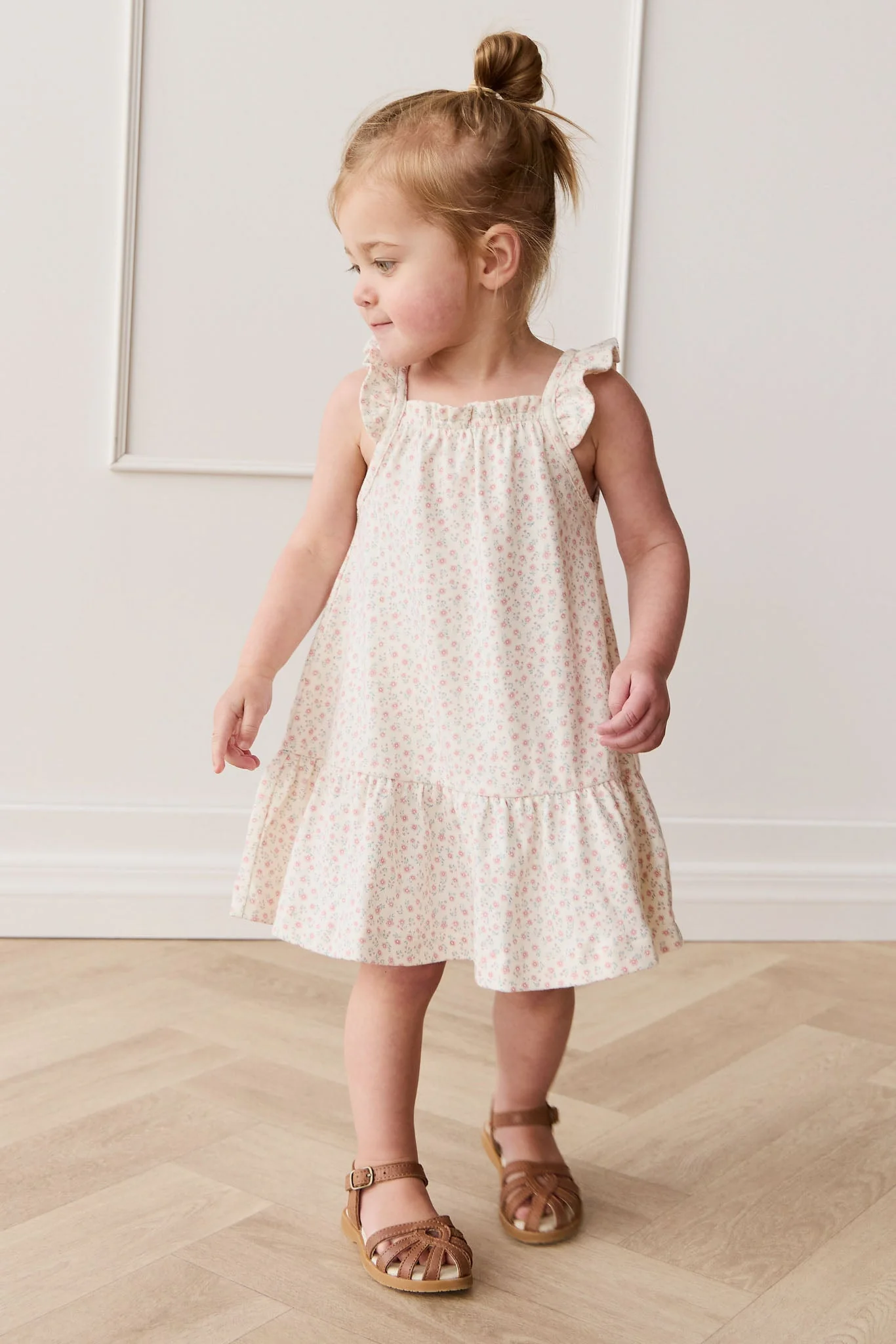 Organic Cotton Nelly Dress - Posy Garden Pink - Image 7