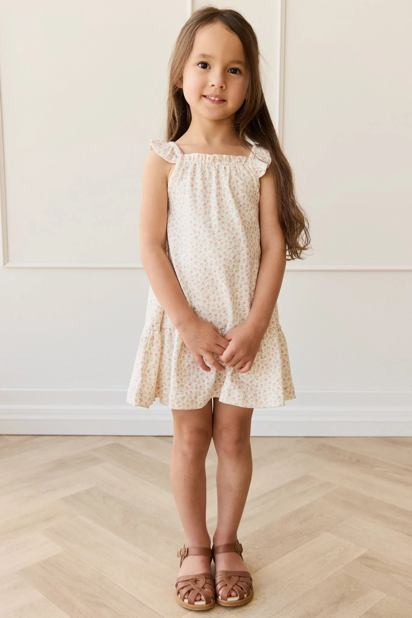 Organic Cotton Nelly Dress - Posy Garden Pink - Image 9