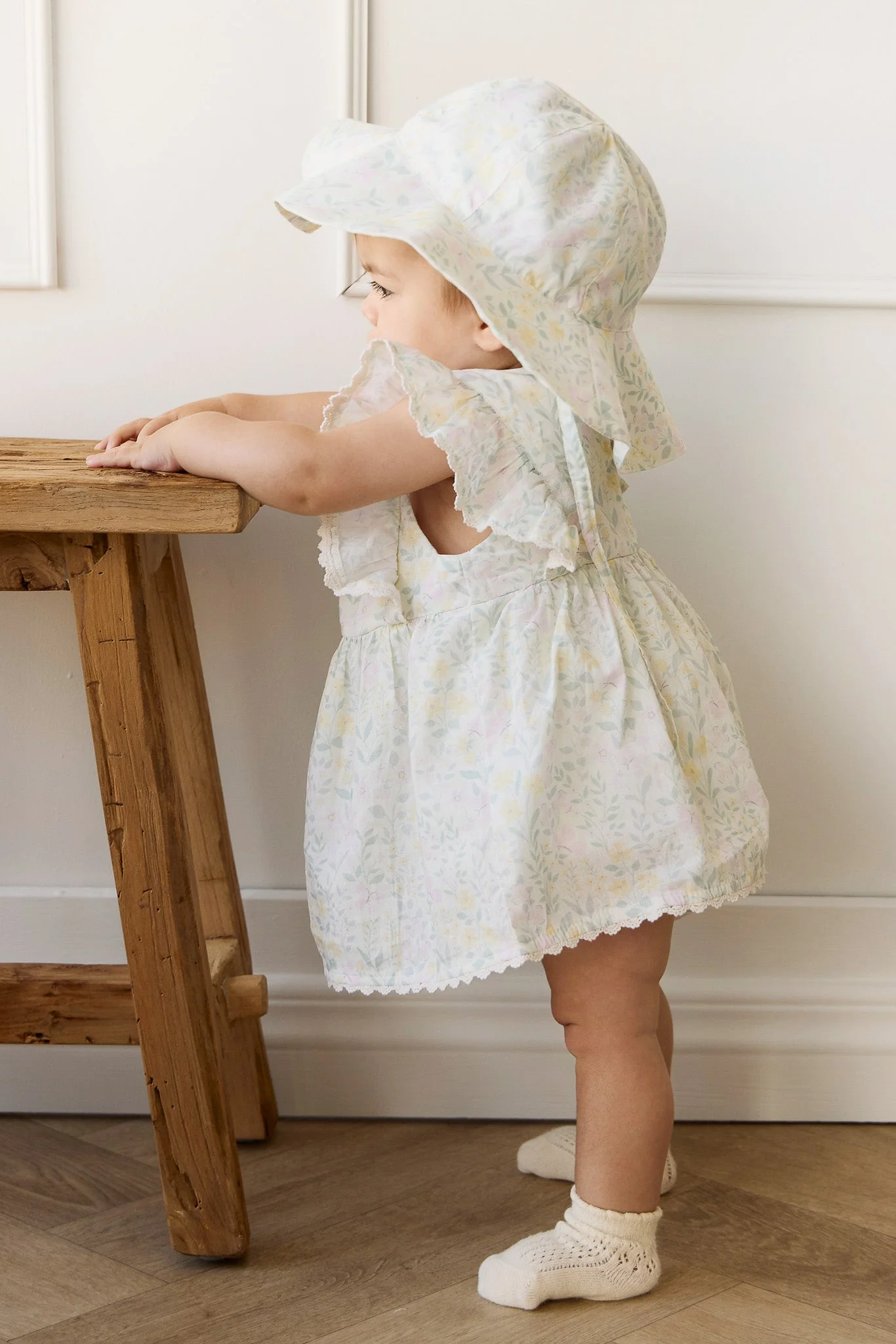 Organic Cotton Noelle Hat - Daphne Egret - Image 2