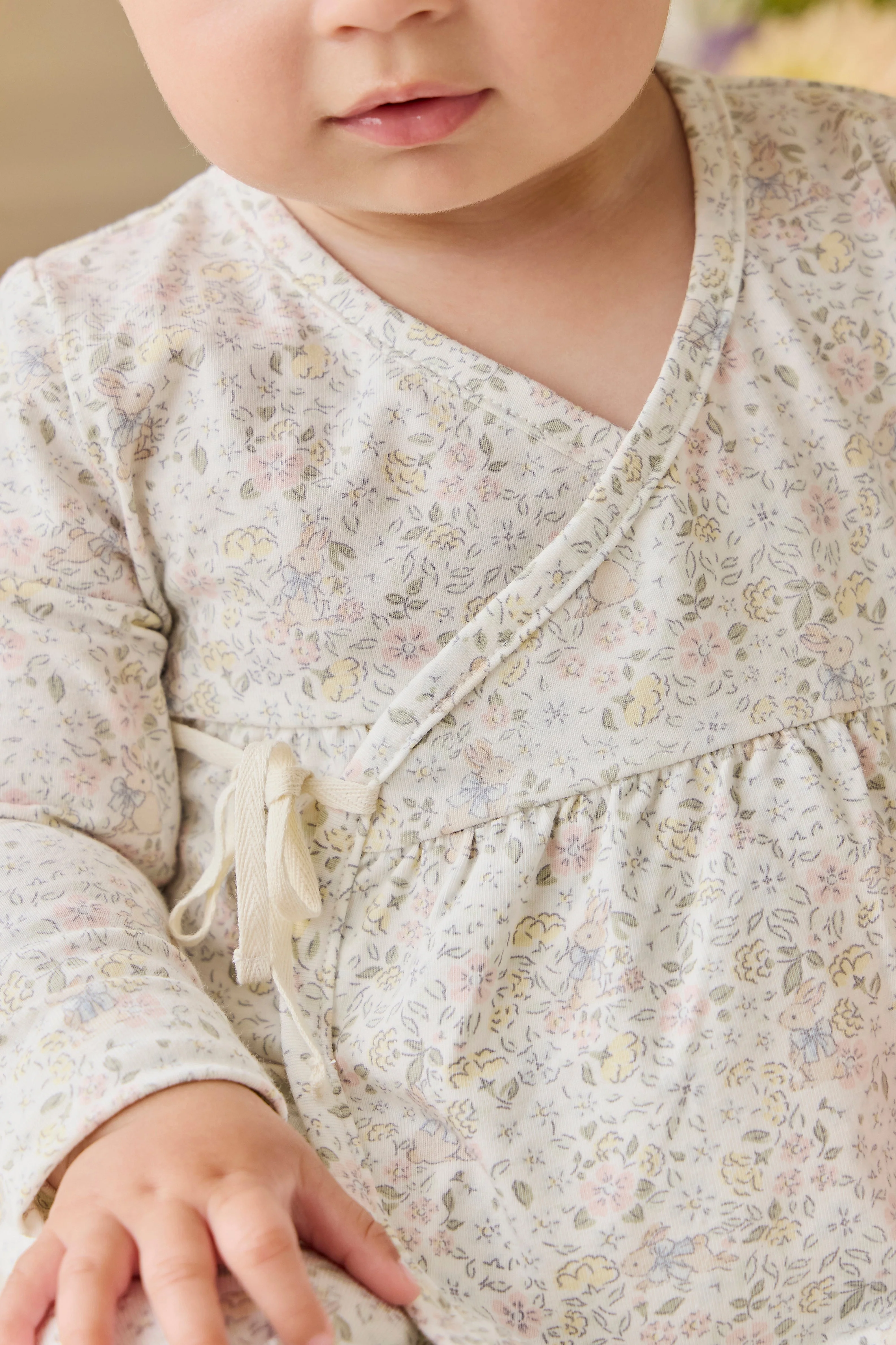 Organic Cotton Petal Wrap Top-Cottage Garden - Image 3