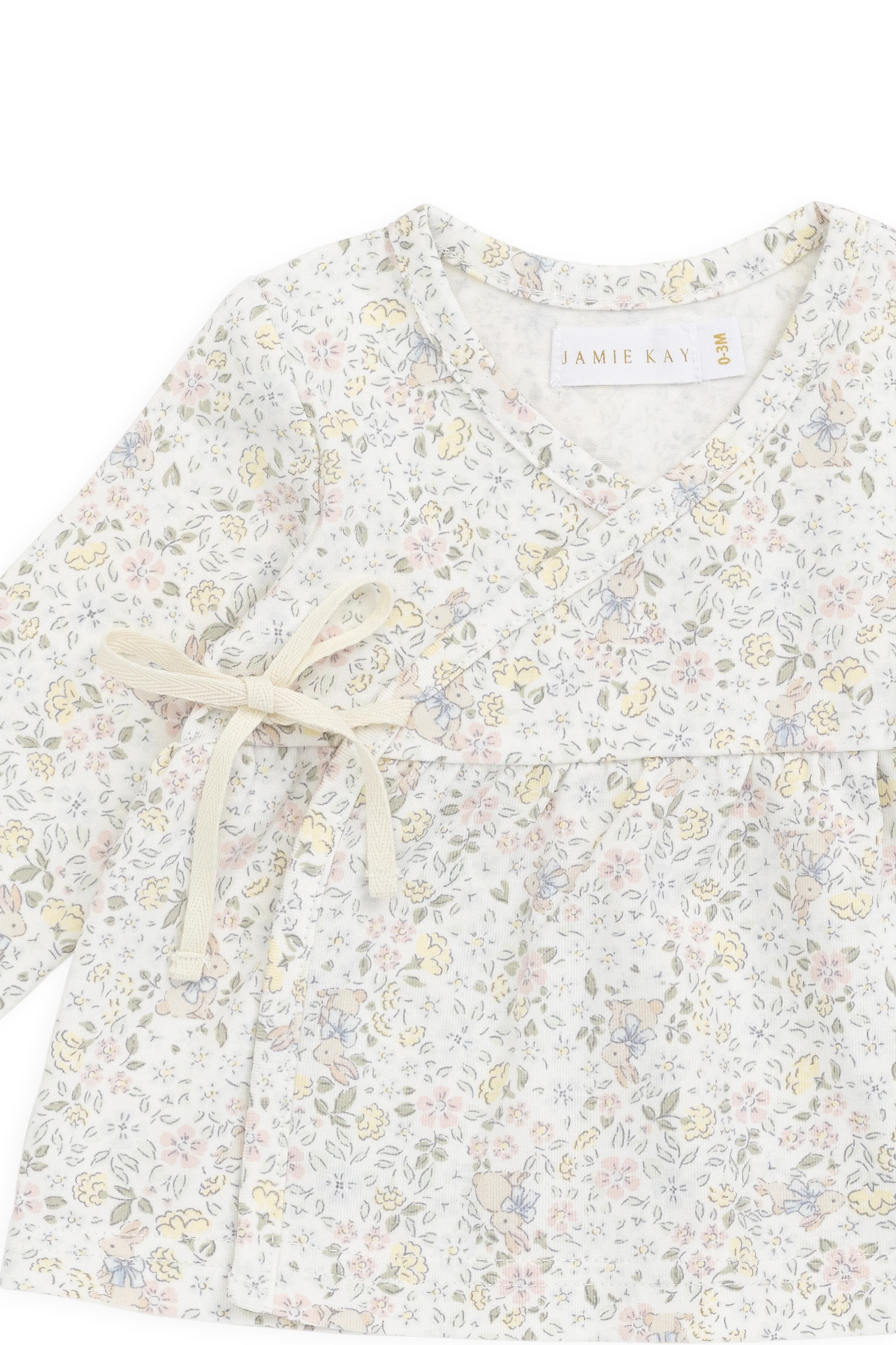 Organic Cotton Petal Wrap Top-Cottage Garden - Image 5