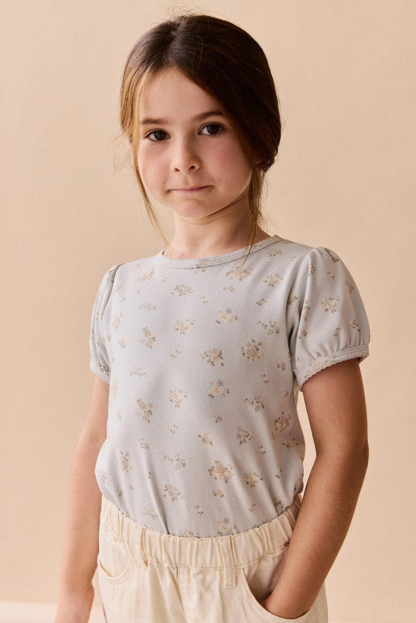 Organic Cotton Prarie Top - Petite Fleur Blue - Image 4