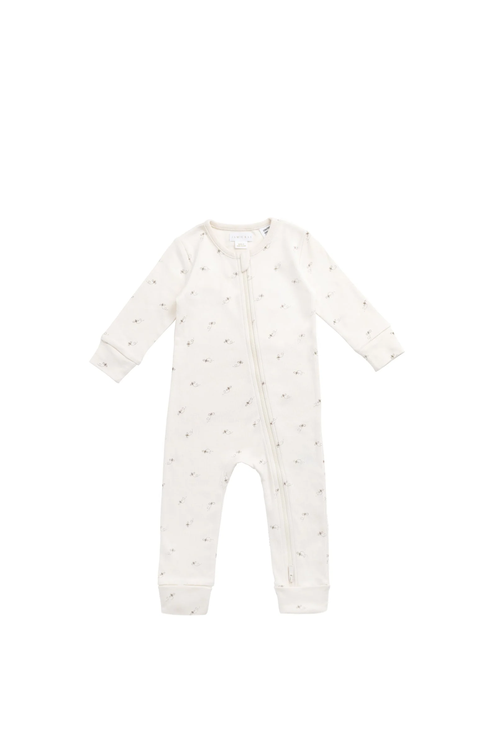 Organic Cotton Reese Zip Onepiece - Bumblebees - Image 2