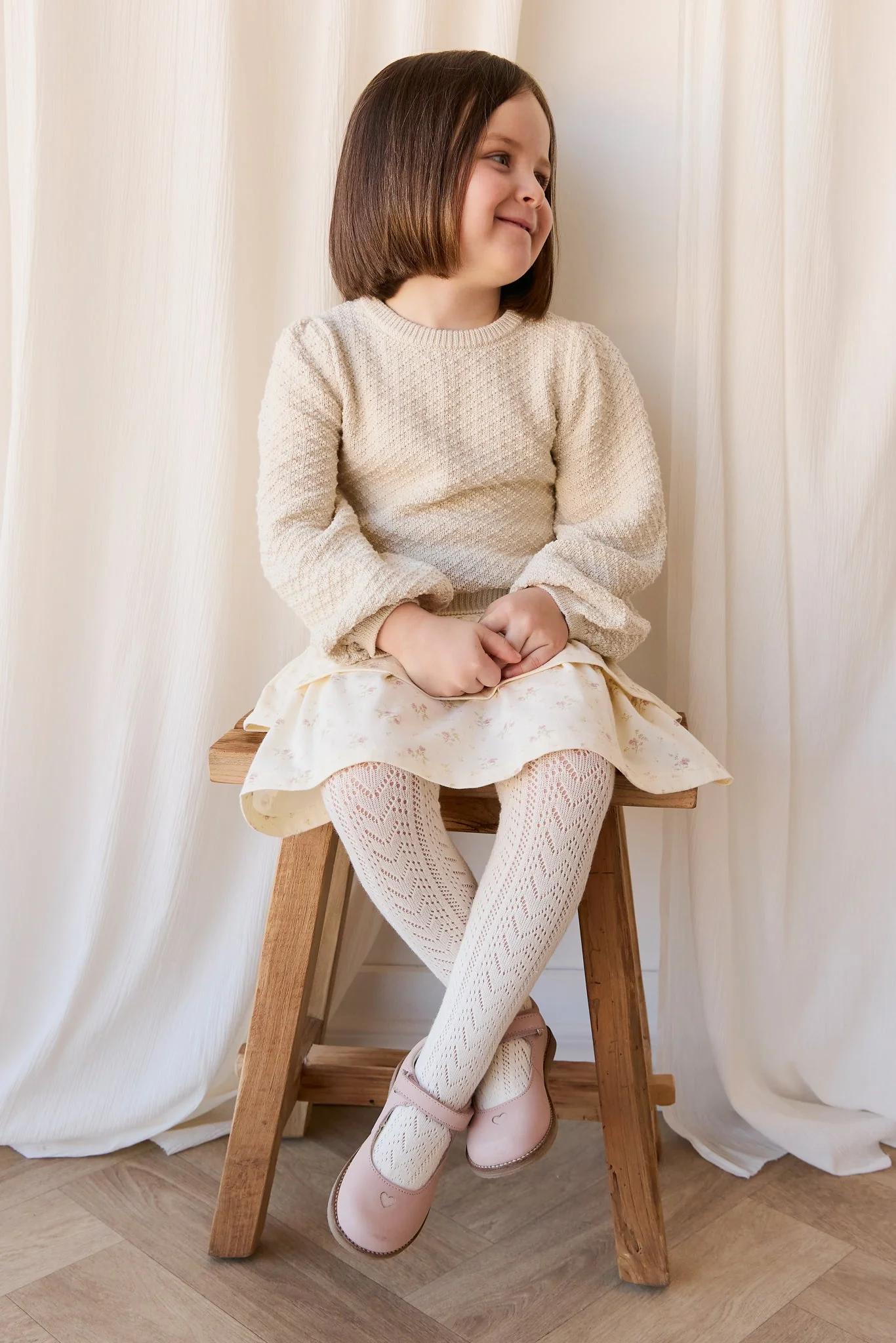 Organic Cotton Ruby Skirt - Thelma Parchment - Image 2