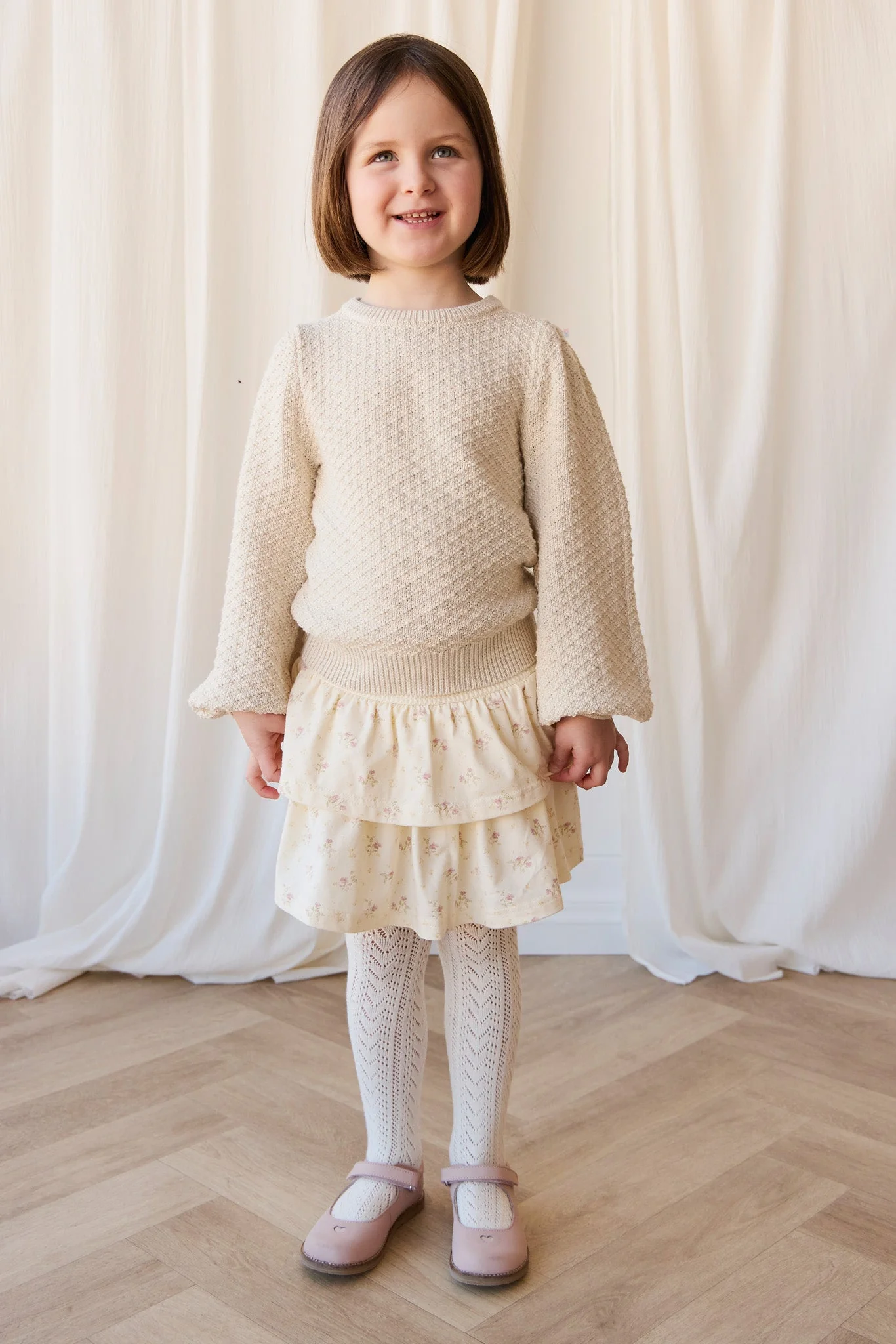 Organic Cotton Ruby Skirt - Thelma Parchment - Image 3