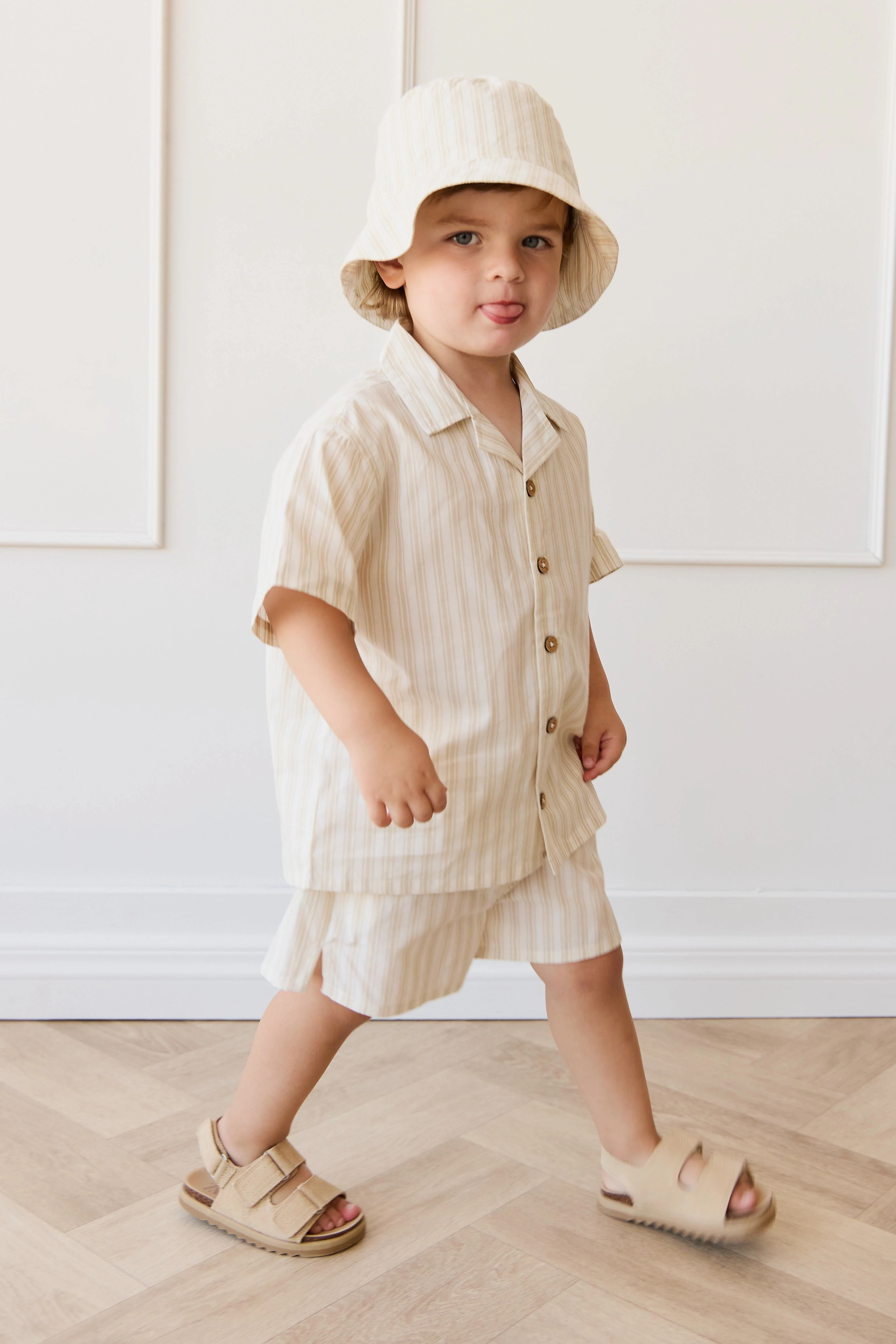 Organic Cotton Silas Shirt - Variegated Stripe Foam - Image 5