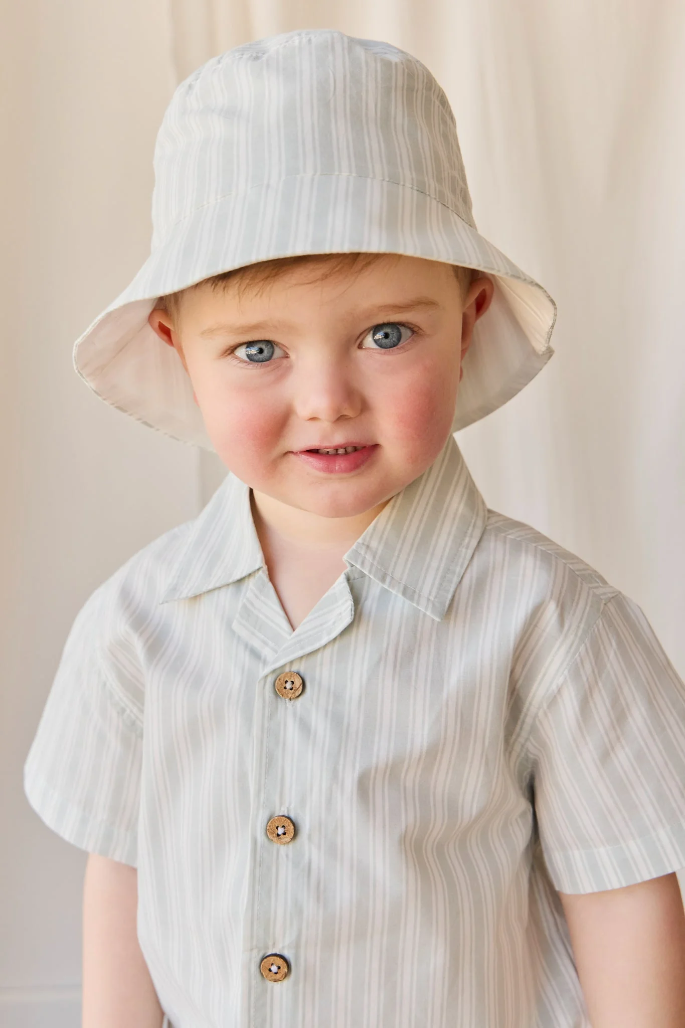 Organic Cotton Silas Shirt - Variegated Stripe Shoreline - Image 5