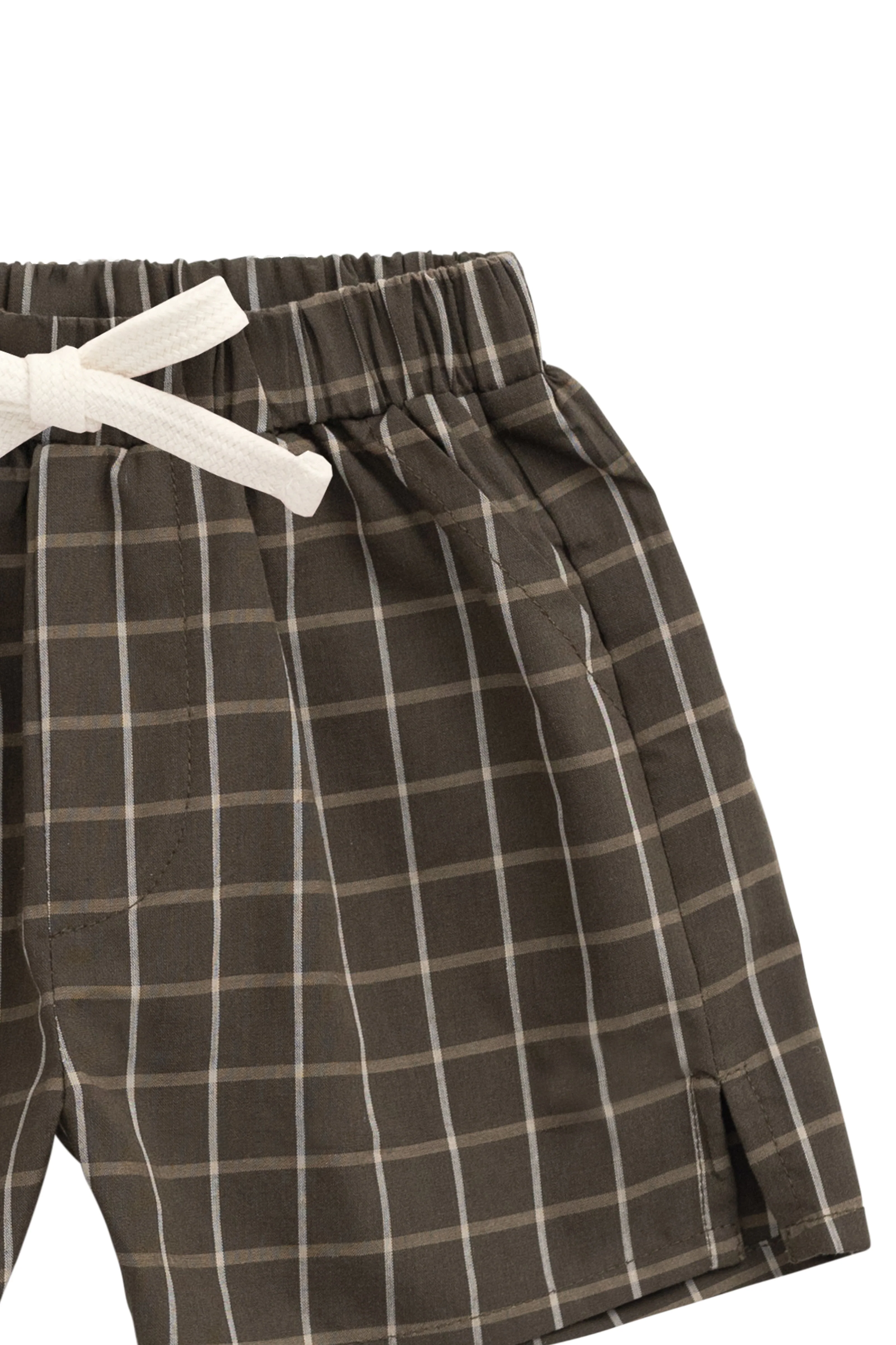 Organic Cotton Silas Short - Variegated Grid Tarmac - Image 6
