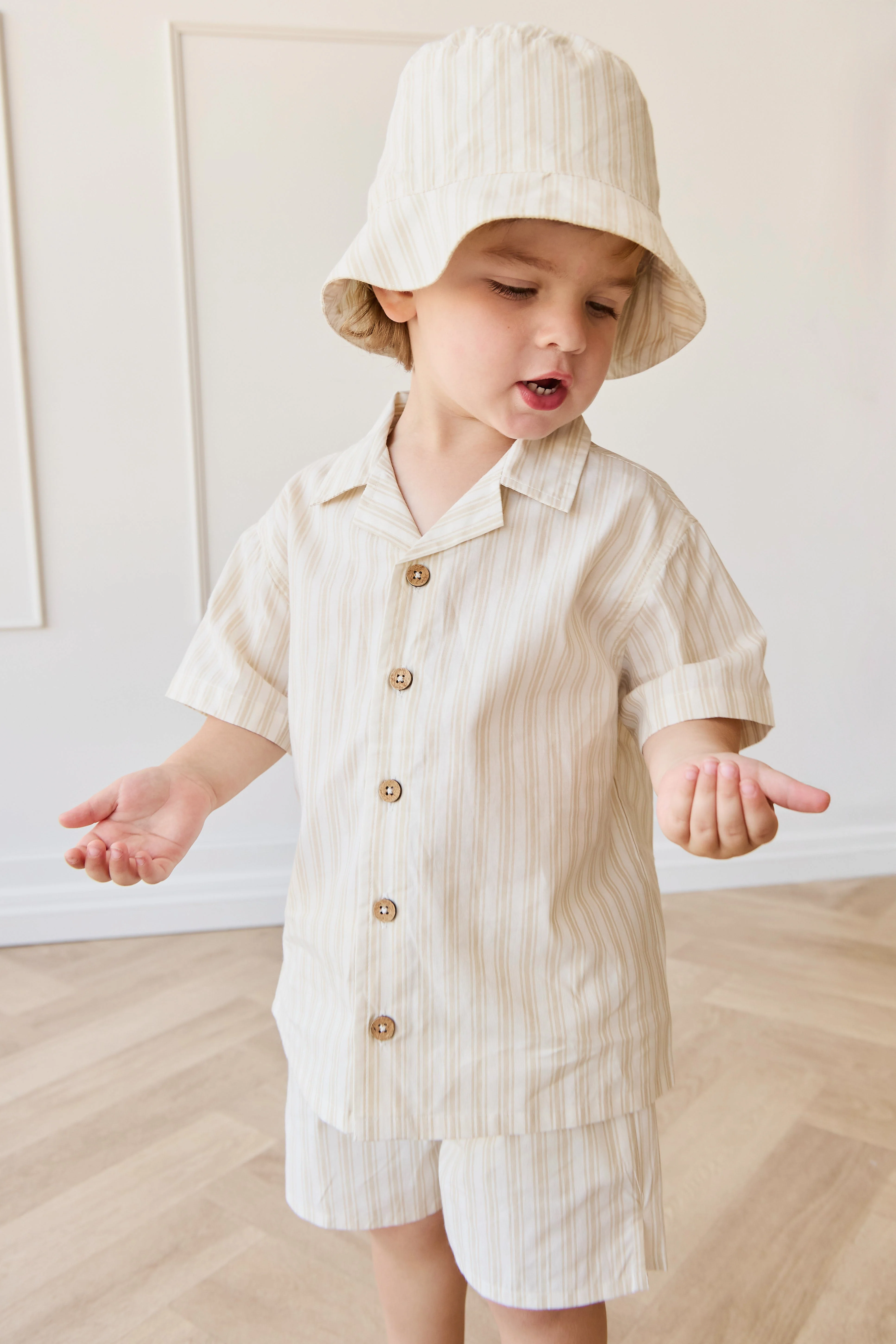 Organic Cotton Silas Short - Variegated Stripe Foam - Image 3