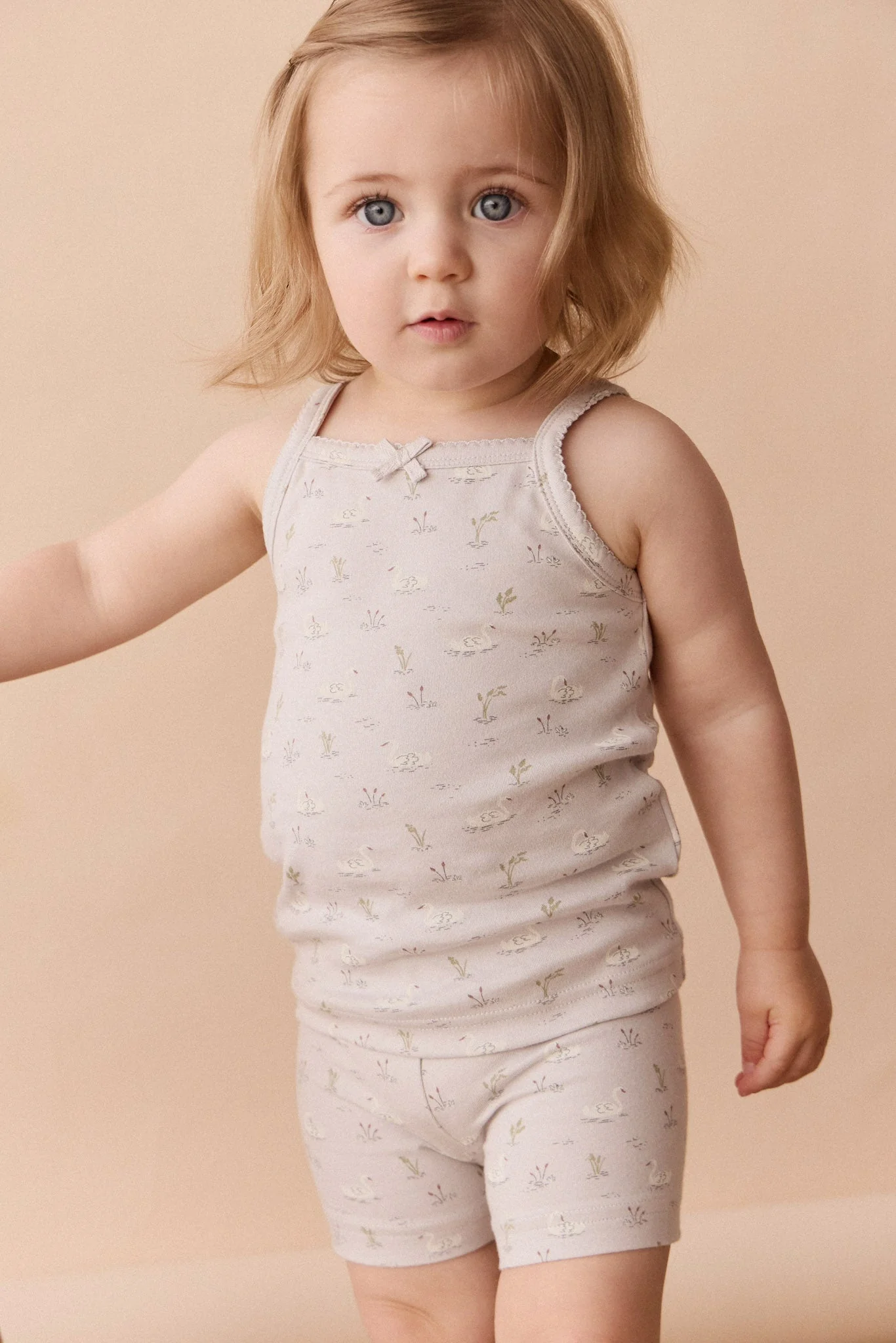 Organic Cotton Singlet - Swanning Dawn Blue - Image 4