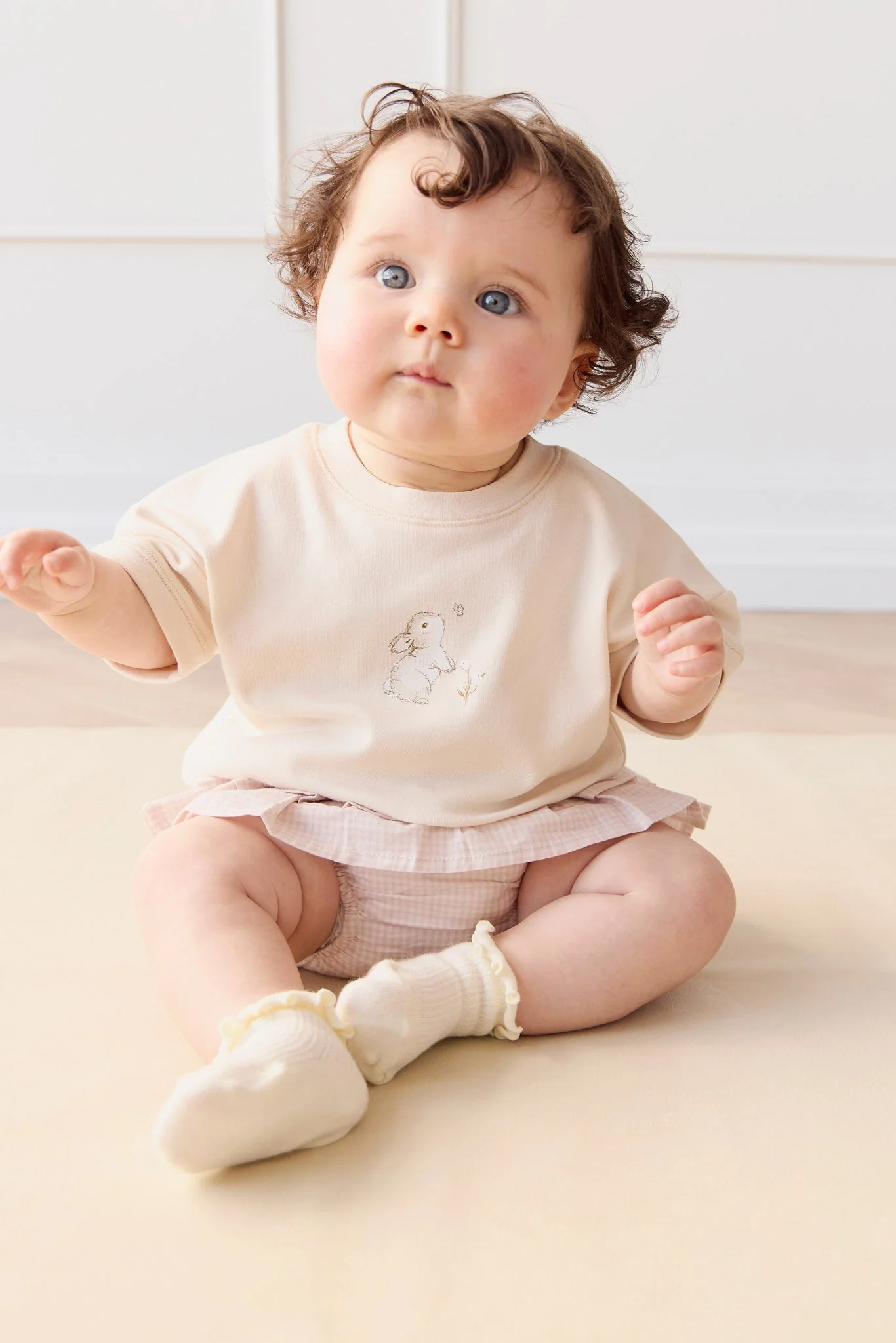 Organic Cotton Sydney Bloomer - Mini Woven Gingham Violet - Image 3