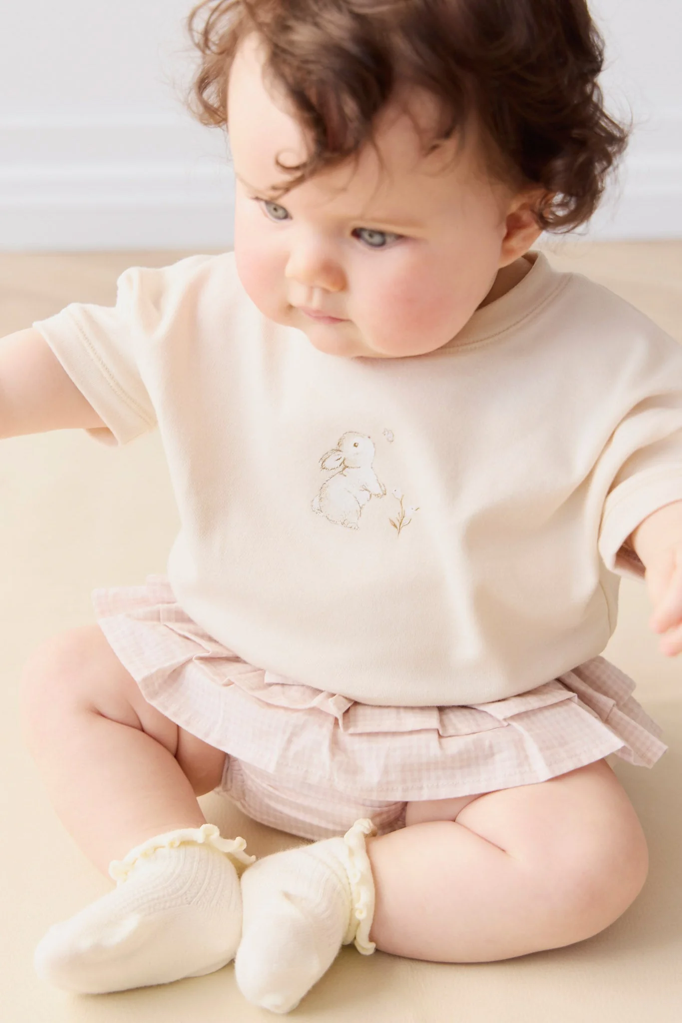 Organic Cotton Sydney Bloomer - Mini Woven Gingham Violet - Image 4