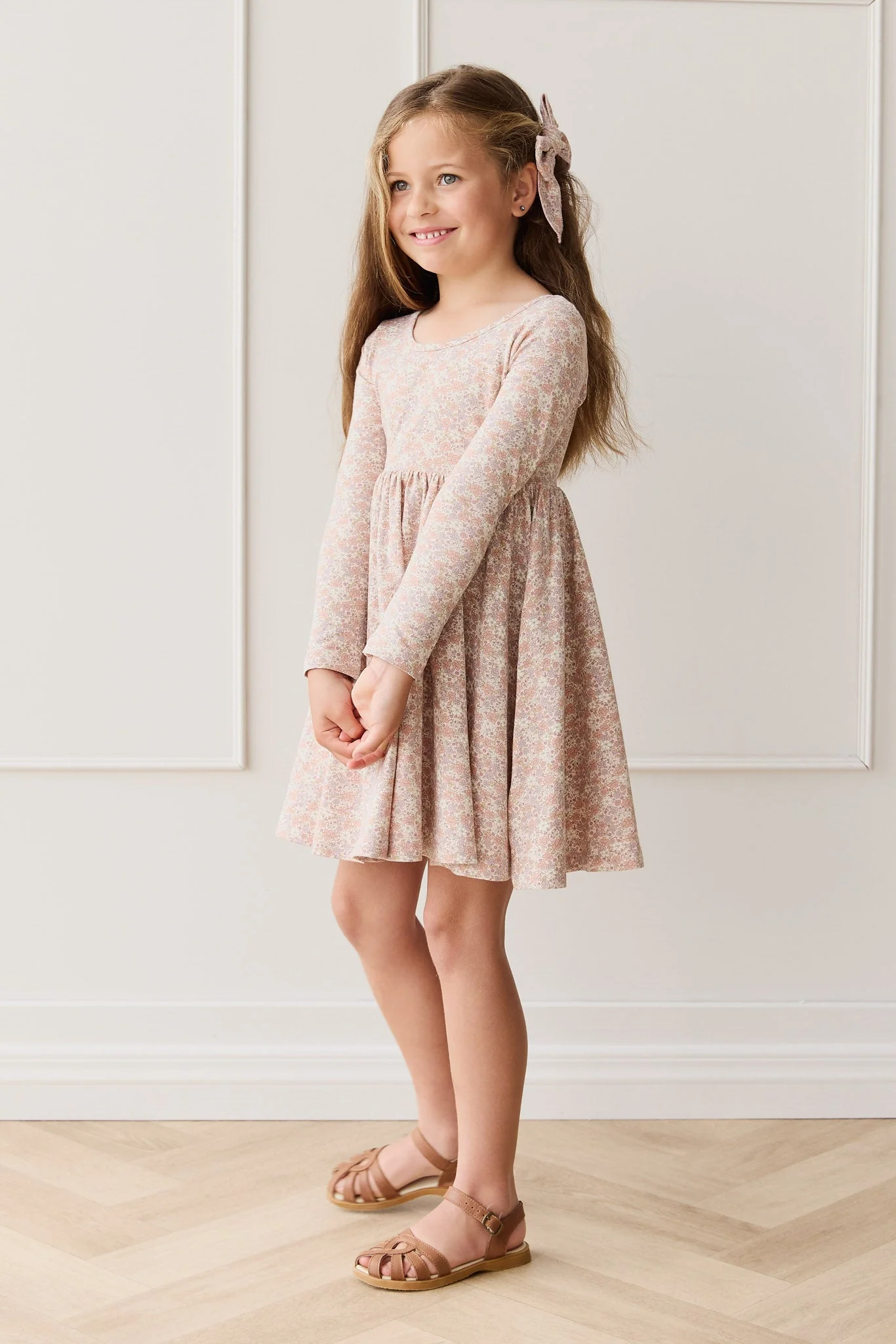 Organic Cotton Tallulah Dress - Chloe Mauve - Image 6