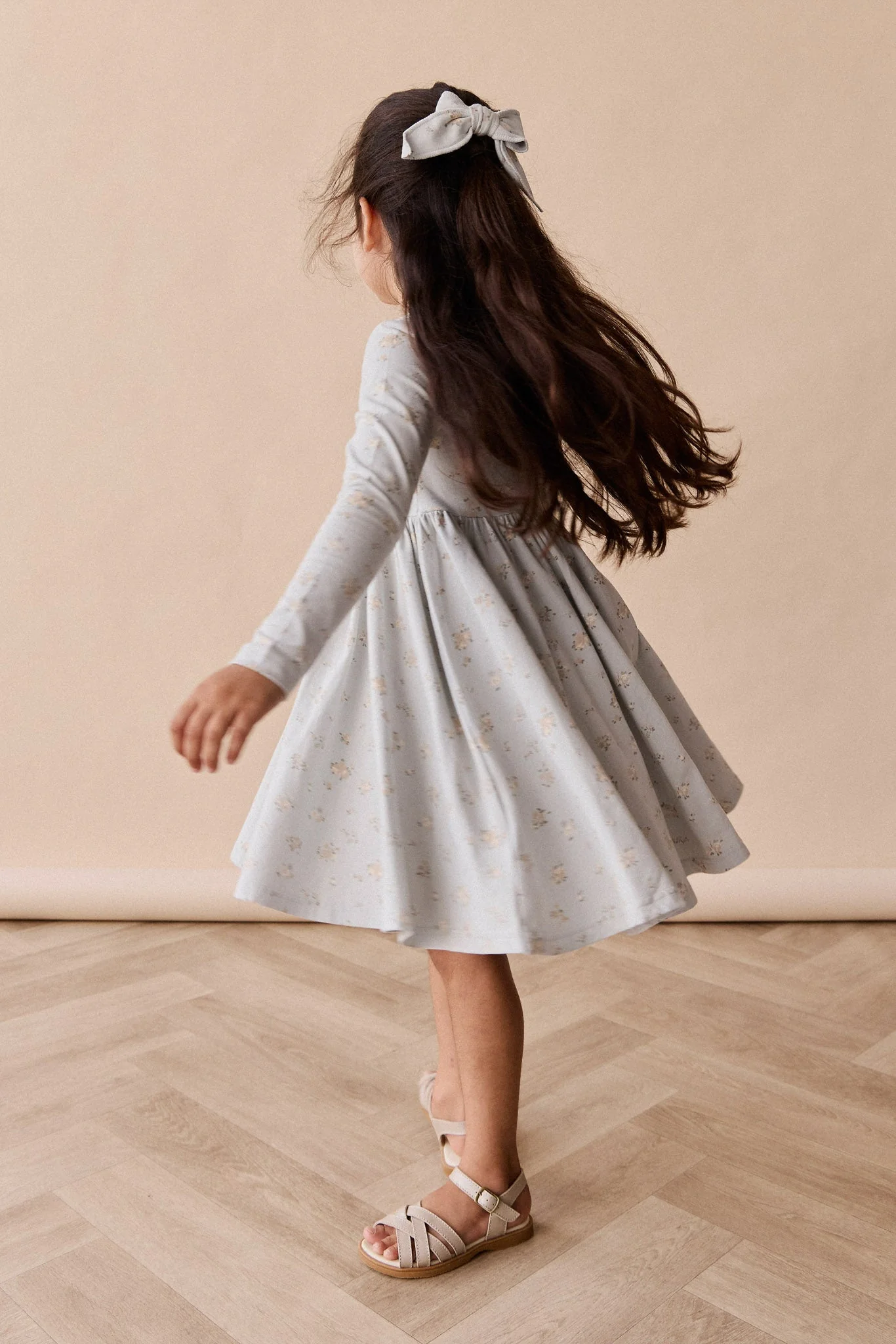 Organic Cotton Tallulah Dress - Petite Fleur Blue - Image 3