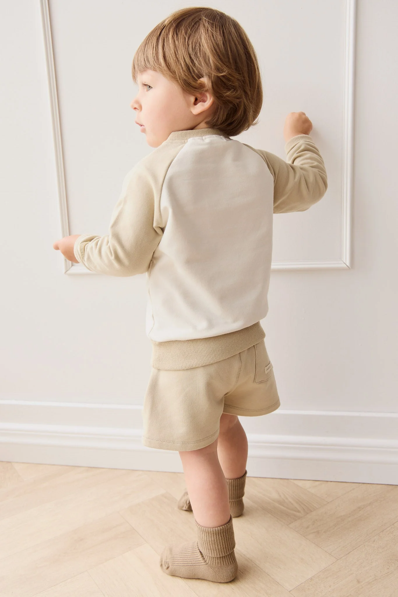 Organic Cotton Tao Sweatshirt - Biscuit/Cloud Bobbie Bear - Image 3
