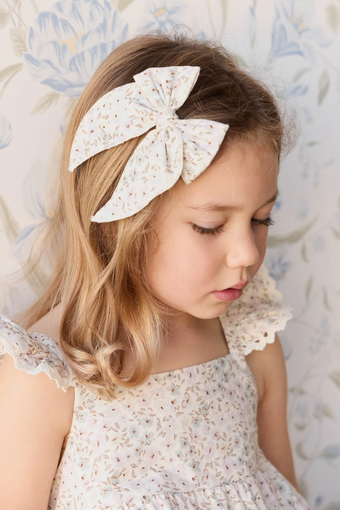 Organic Cotton Voile Bow - Fifi Violet - Image 3