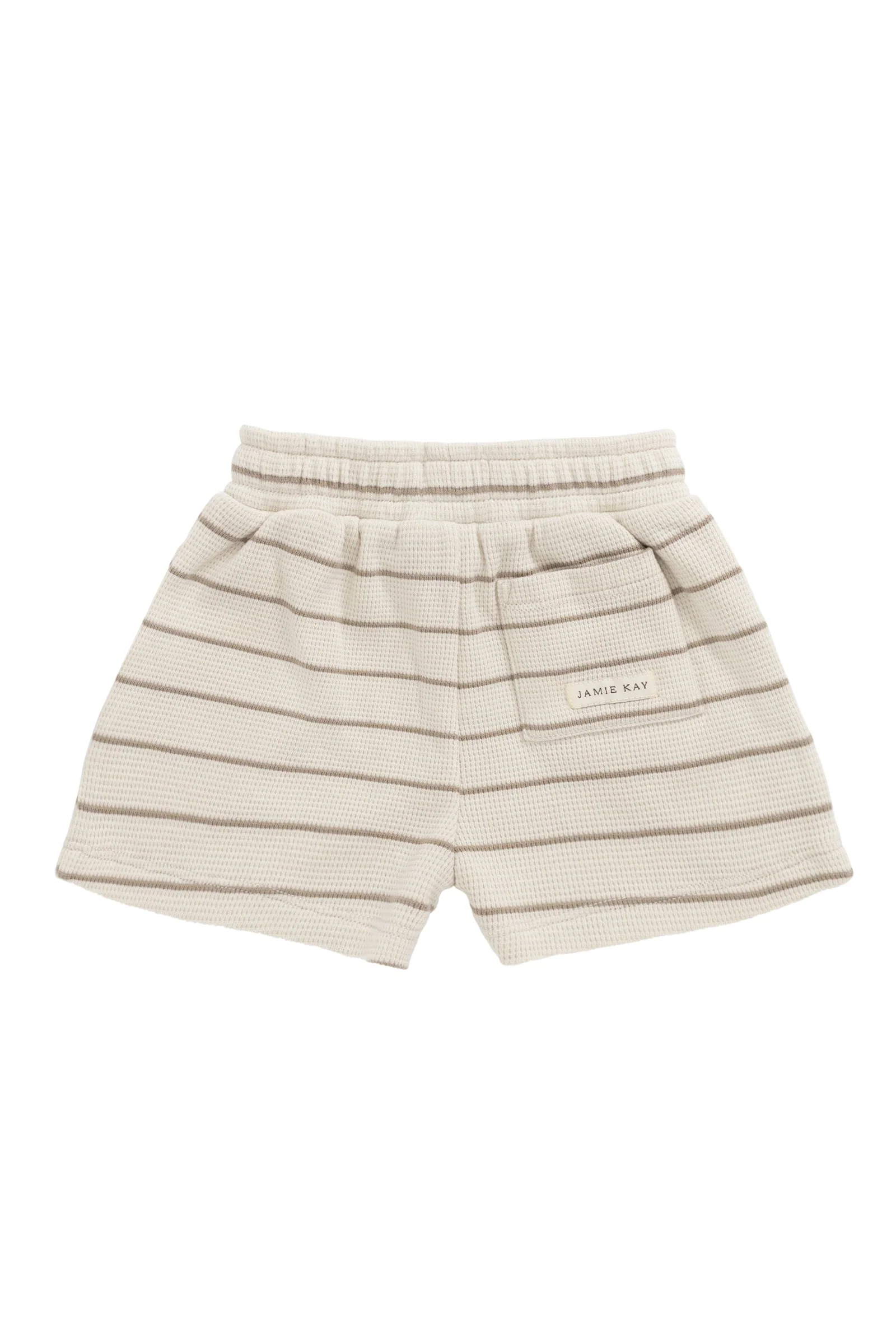 Organic Cotton Waffle Leith Short - General Stripe Cassava/Batch - Image 7