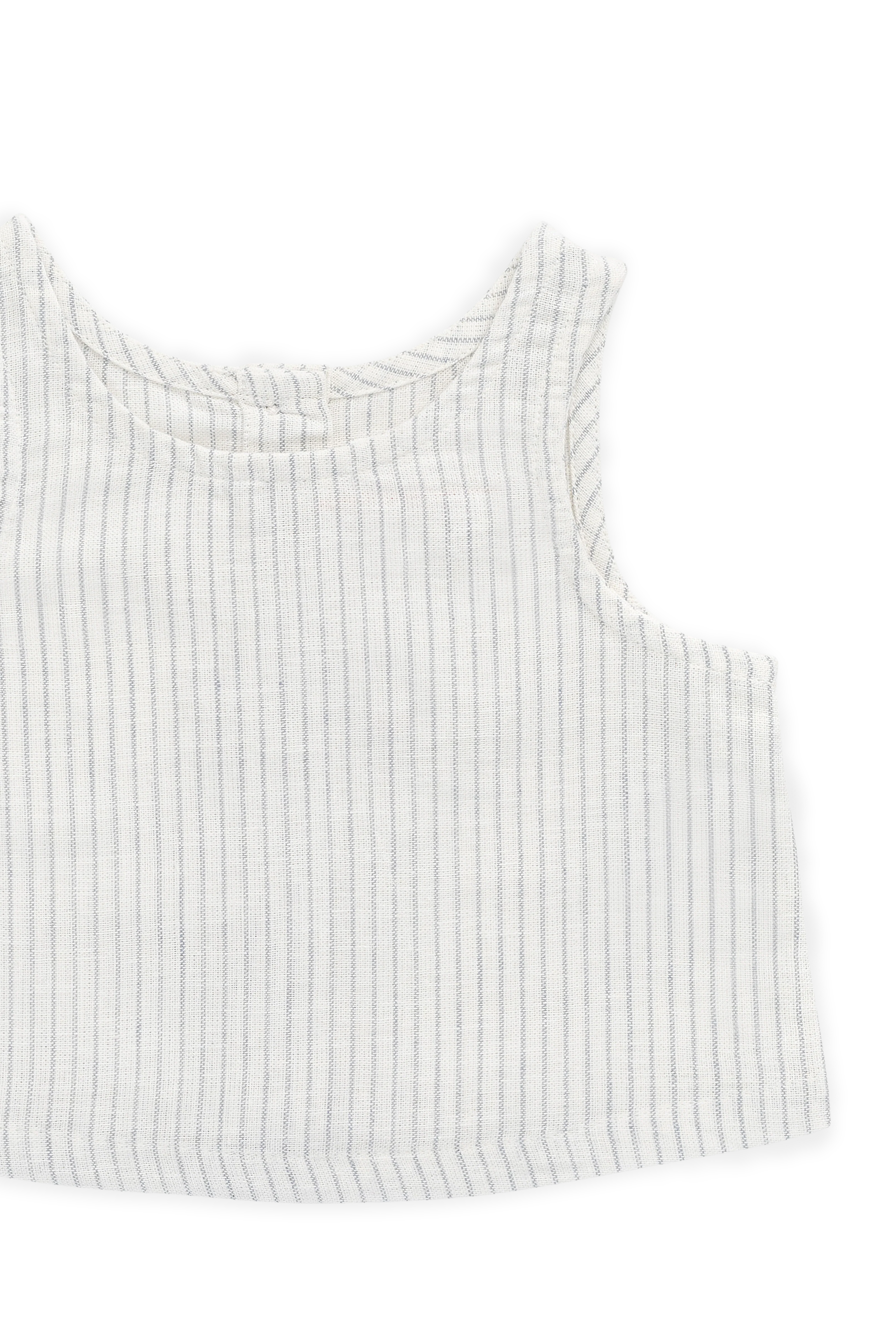 Organic Cotton Winslow Top-Mini Pinstripe Parchment / Dawn - Image 3