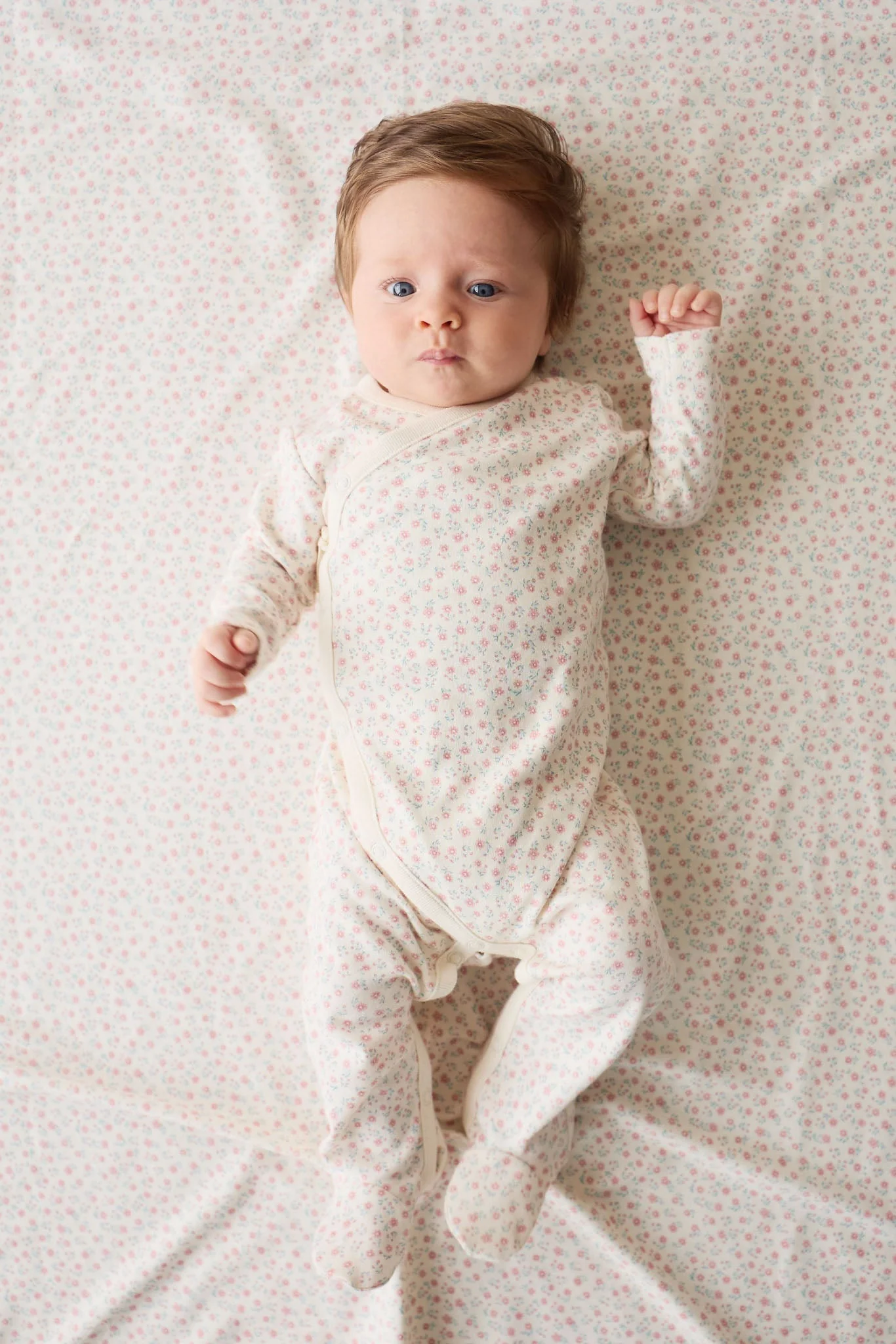 Organic Cotton Wrap Onepiece - Posy Garden Pink - Image 4