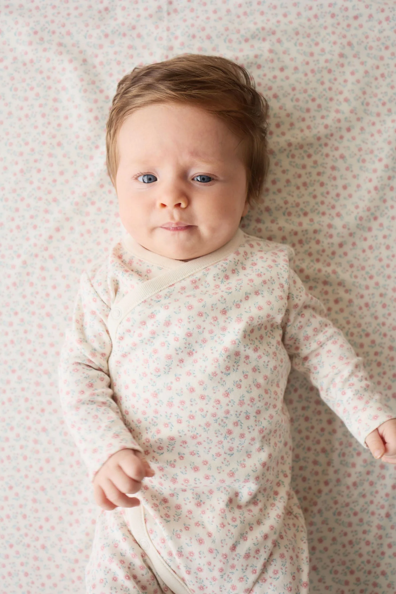 Organic Cotton Wrap Onepiece - Posy Garden Pink - Image 5