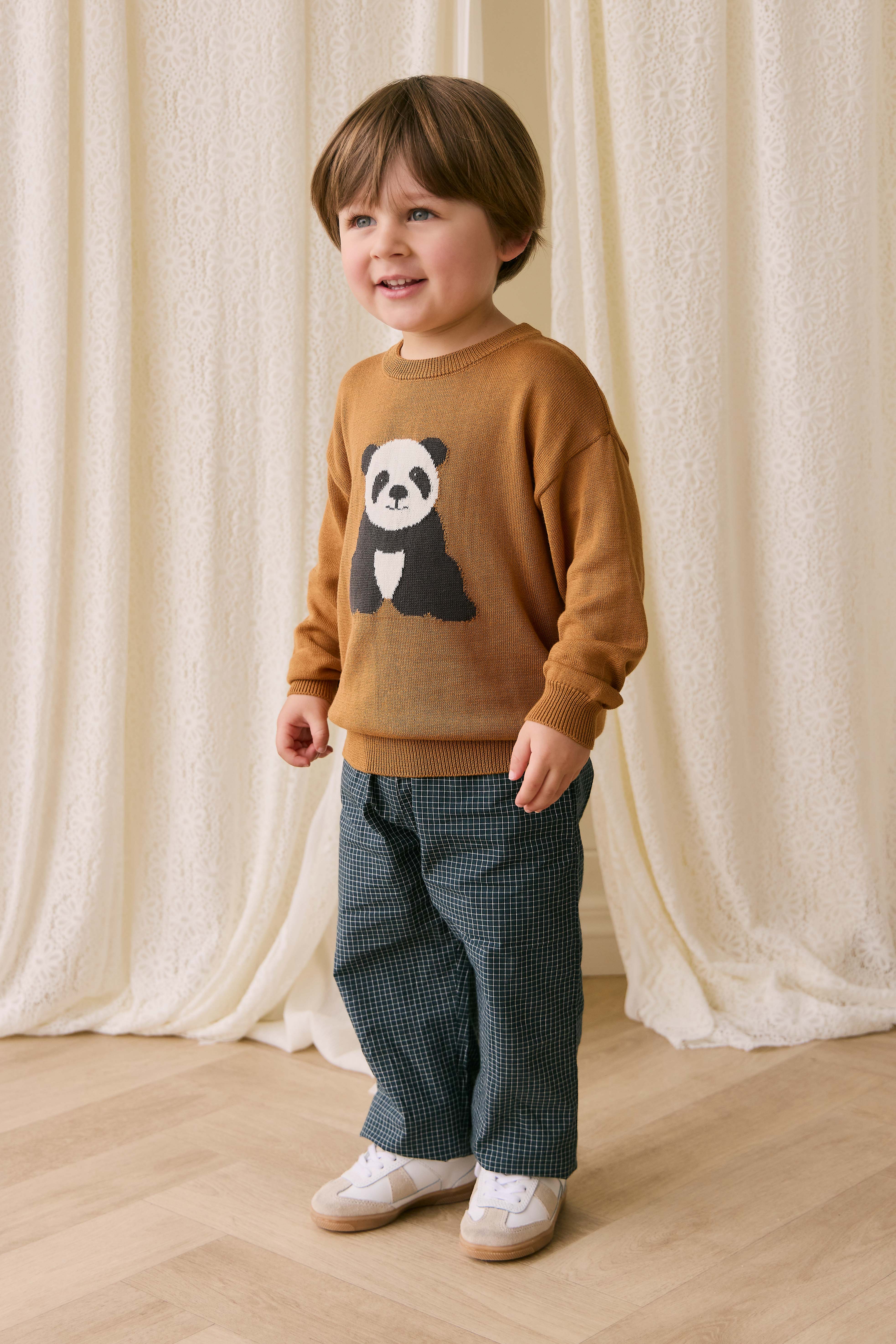 Panda Knit Jumper - Suede - Image 4