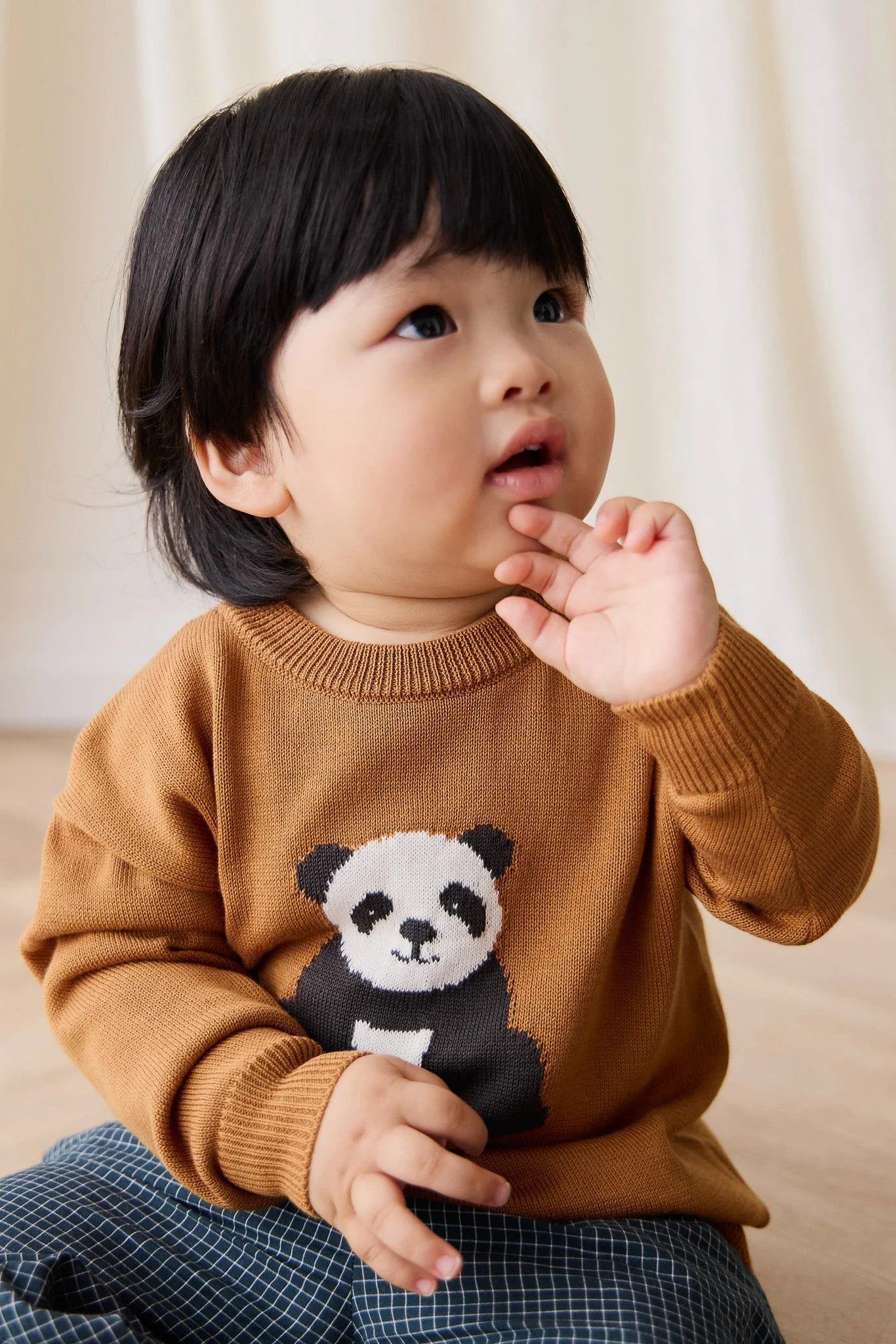 Panda Knit Jumper - Suede - Image 6