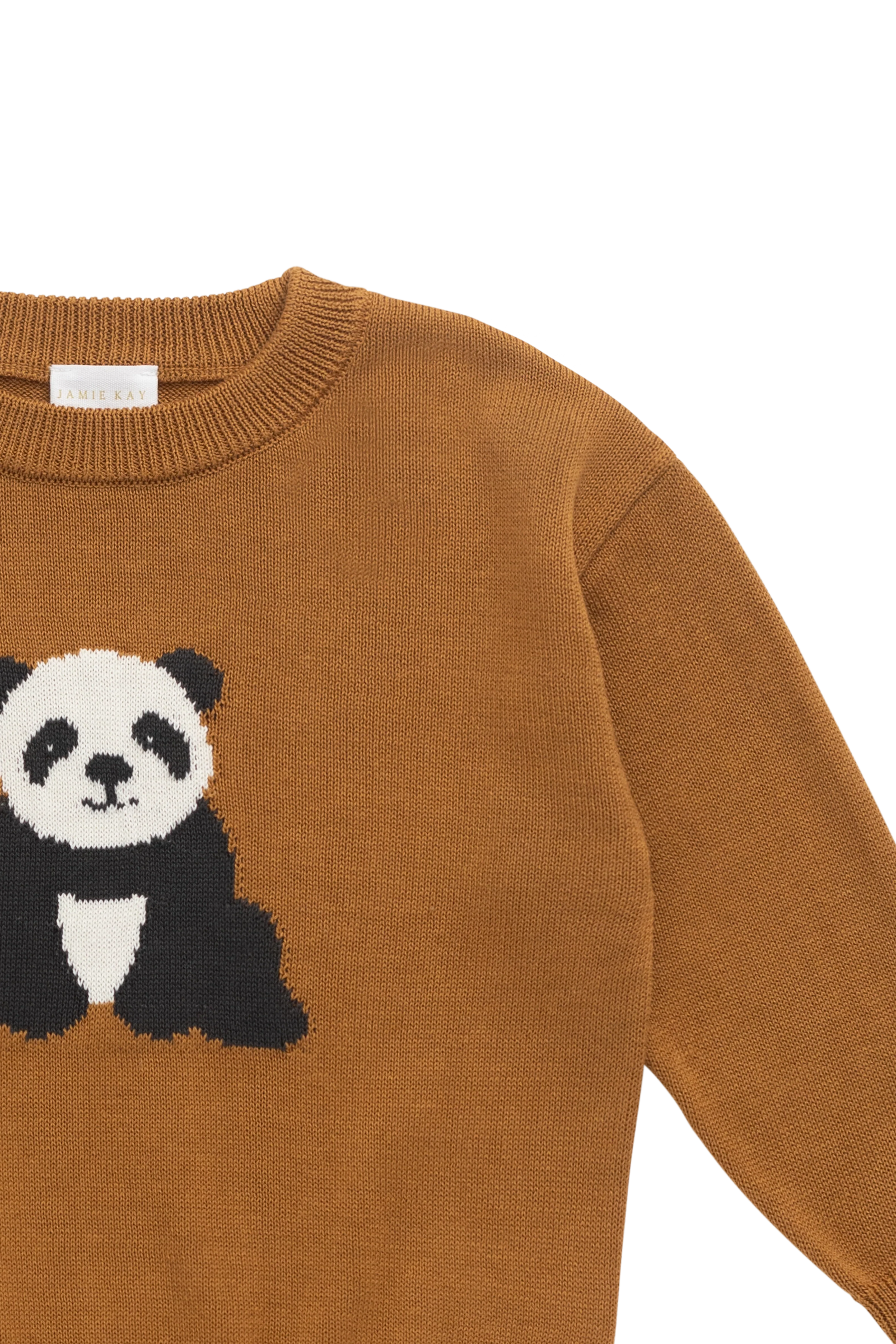 Panda Knit Jumper - Suede - Image 9