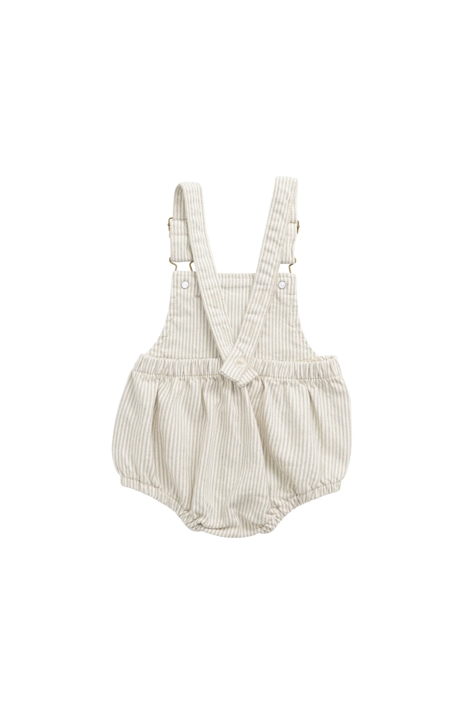 Pax Playsuit - Fine Vertical Stripe Sandy Brown/Cloud - Image 5