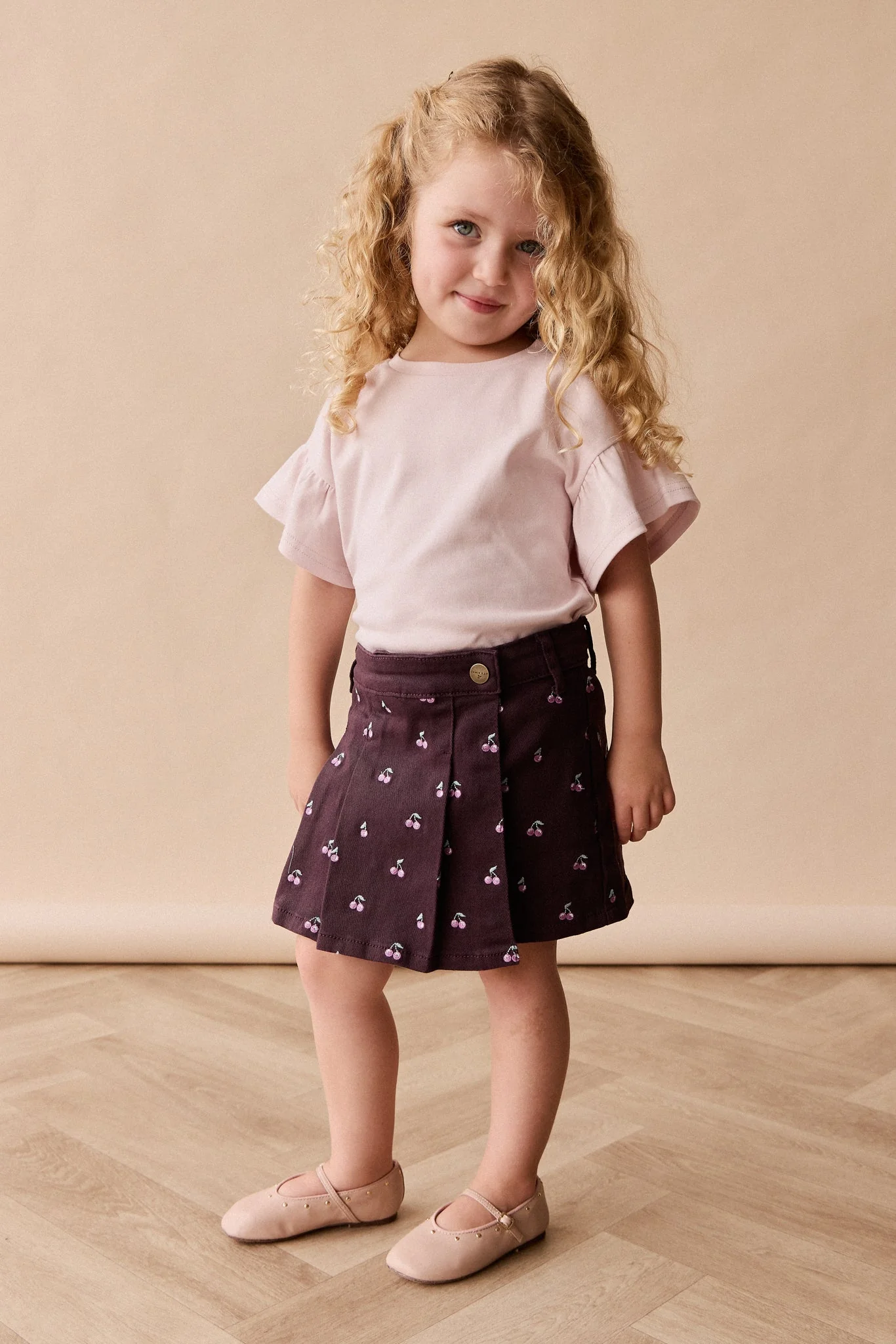 Pima Cotton Courtney Ruffle Top - Soft Misty Rose - Image 5