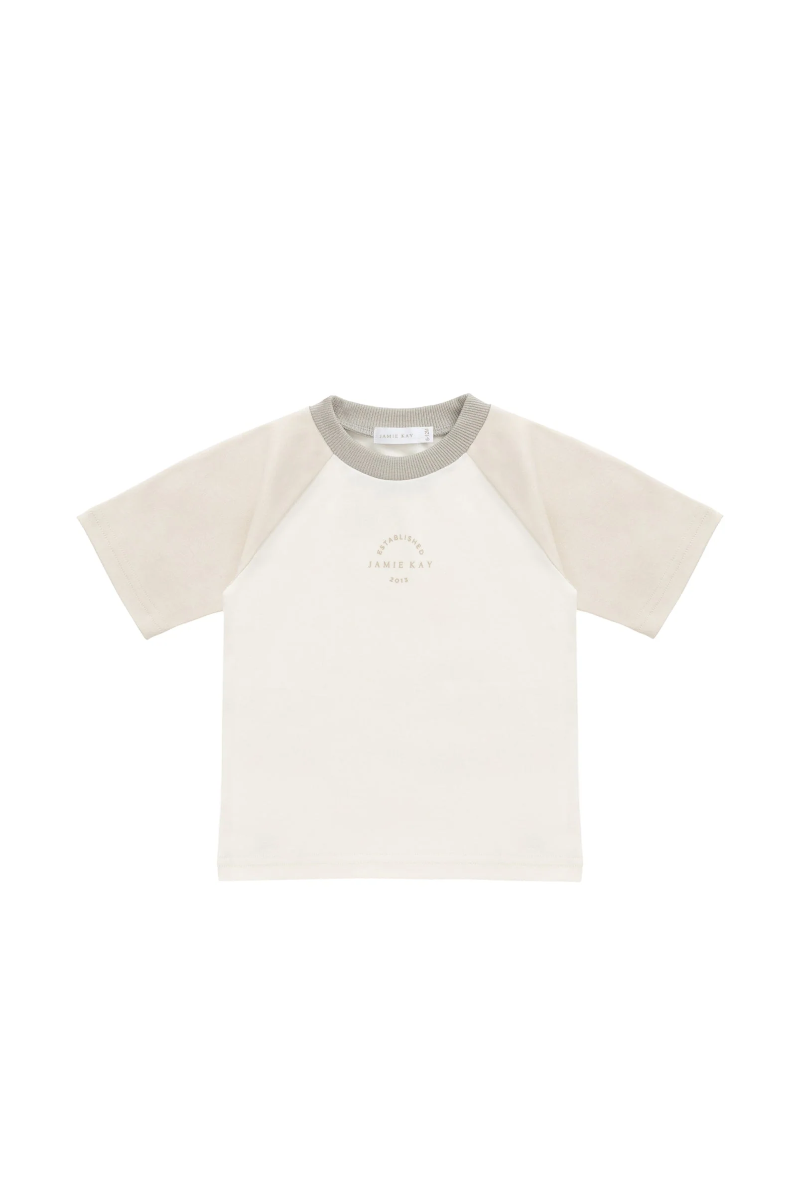 Pima Cotton Dax Tee - Cloud/Oat JK Established - Image 2
