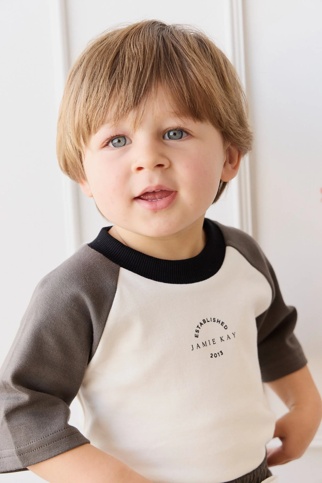 Pima Cotton Dax Tee - Parchment/Pinecone JK Established - Image 2