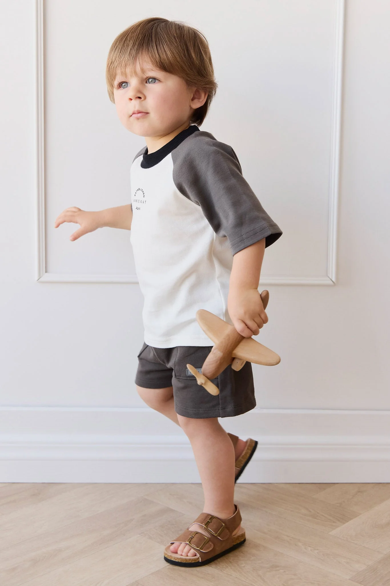 Pima Cotton Dax Tee - Parchment/Pinecone JK Established - Image 3