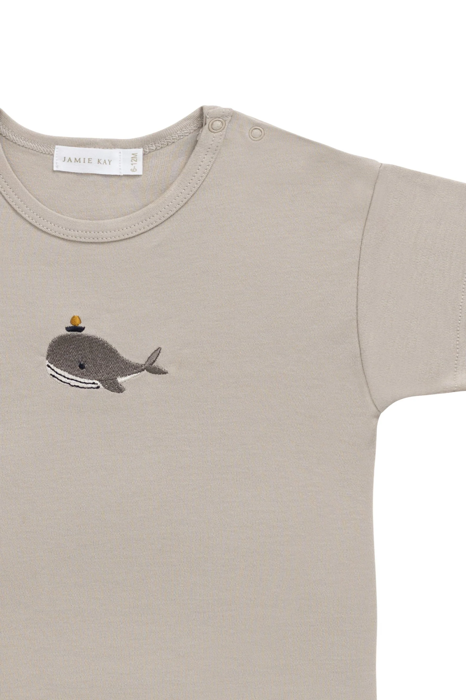 Pima Cotton Hunter Tee - Hazy Taupe Whale - Image 2