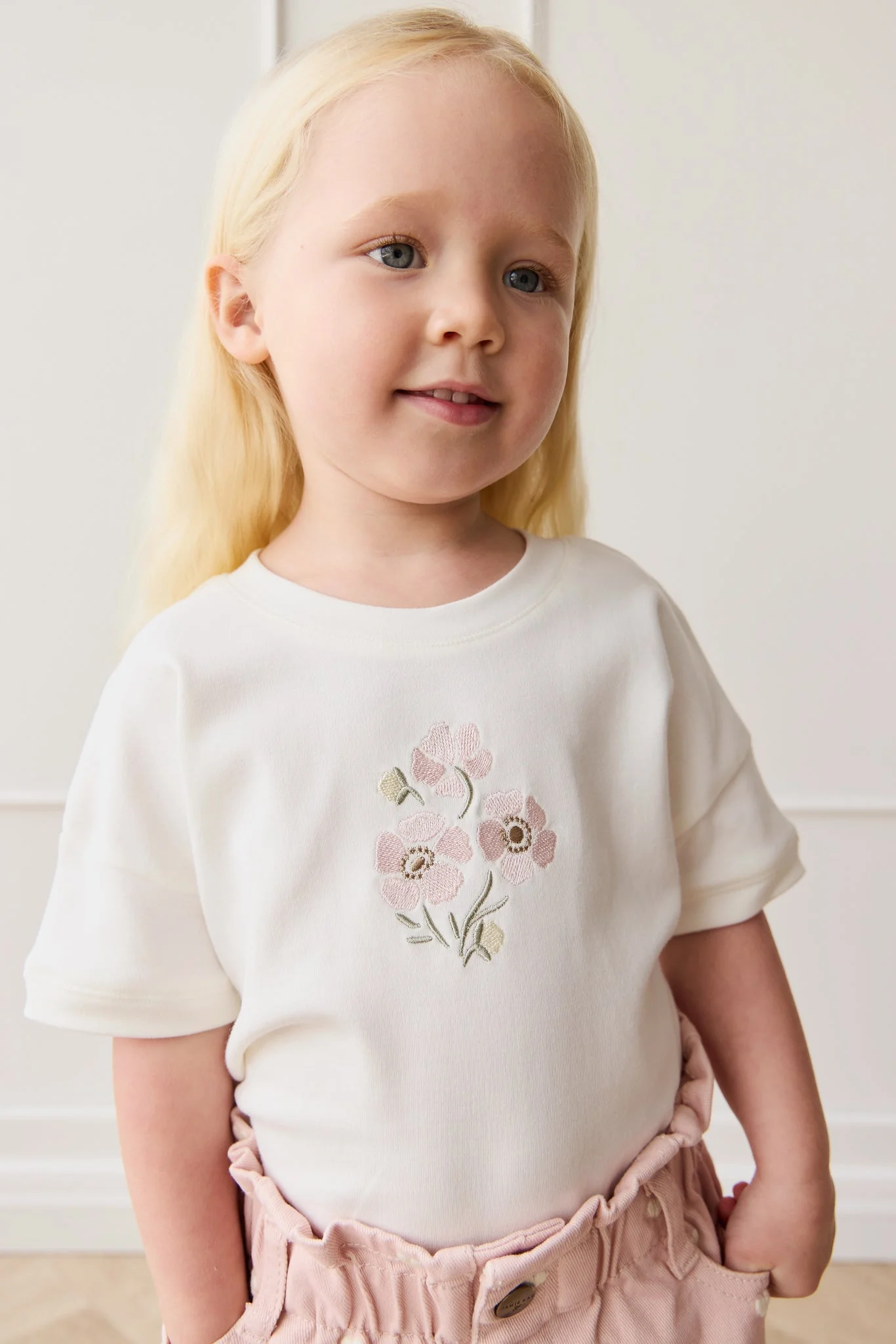 Pima Cotton Mimi Top - Parchment Penelope Rose Quartz - Image 4