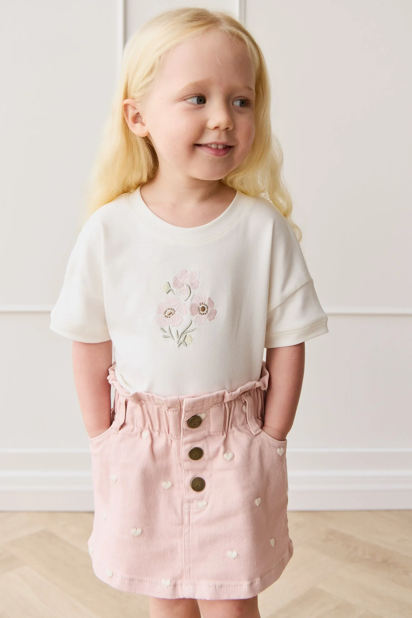 Pima Cotton Mimi Top - Parchment Penelope Rose Quartz - Image 5