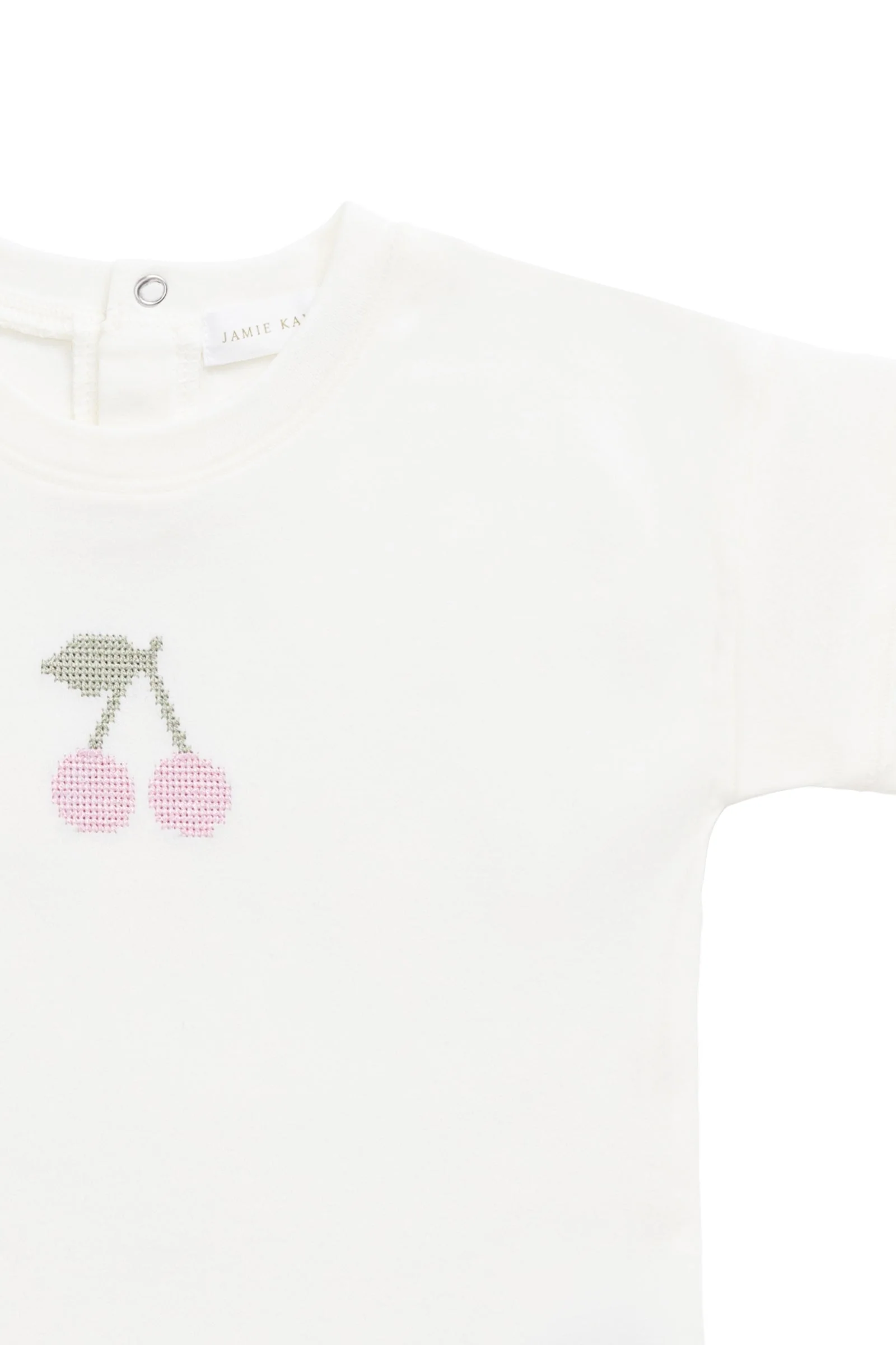 Pima Cotton Mimi Top - Parchment Petite Cerise - Image 5